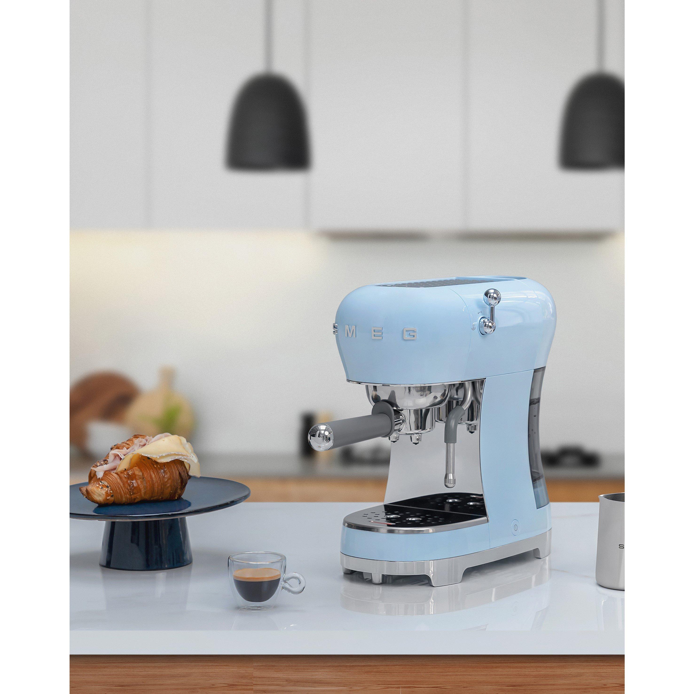 Pastel Blue - Smeg - 50s Style Espresso Coffee Machine - 6