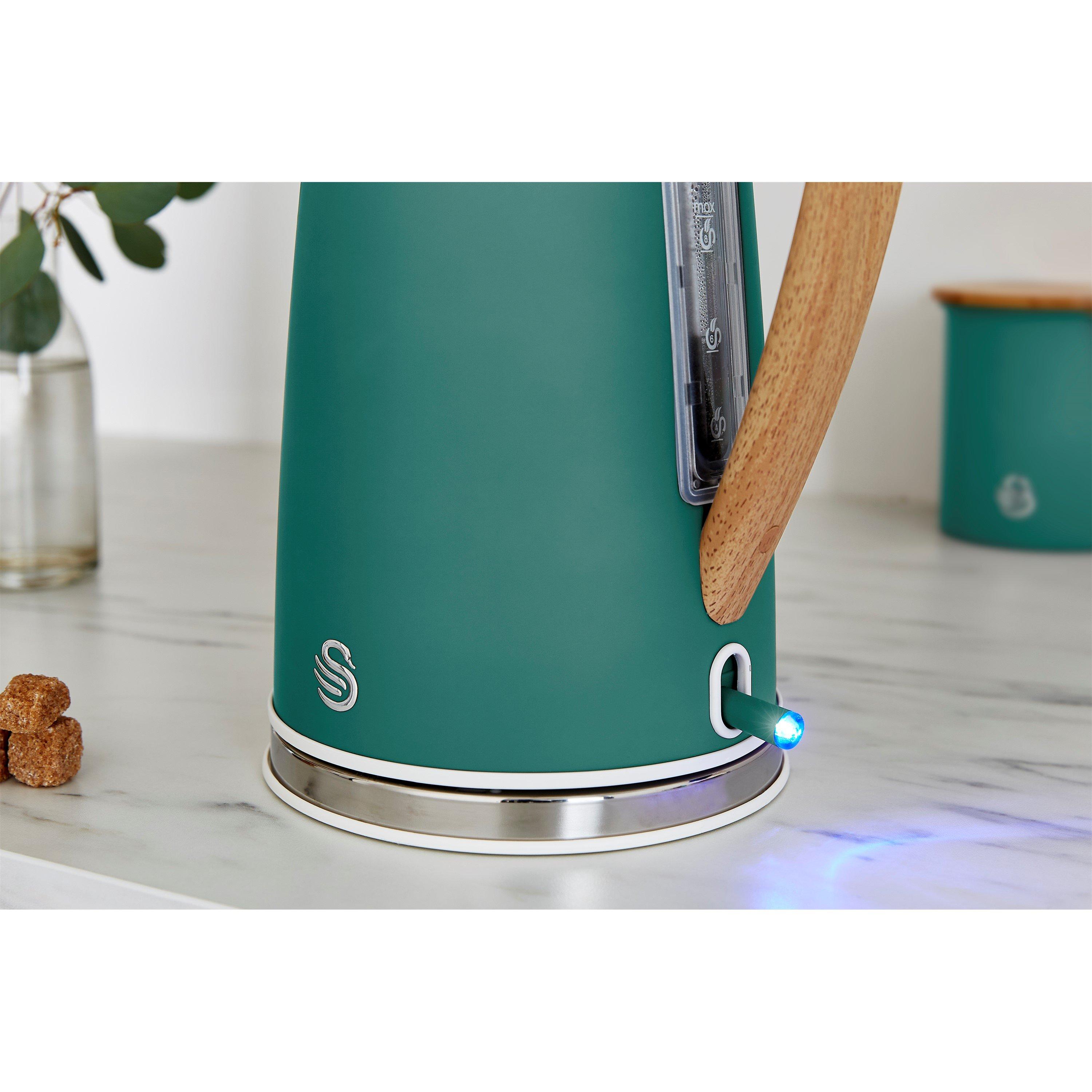 None - Swan - Nordic 1.7L Kettle + 4 Slice Toaster Green - 5