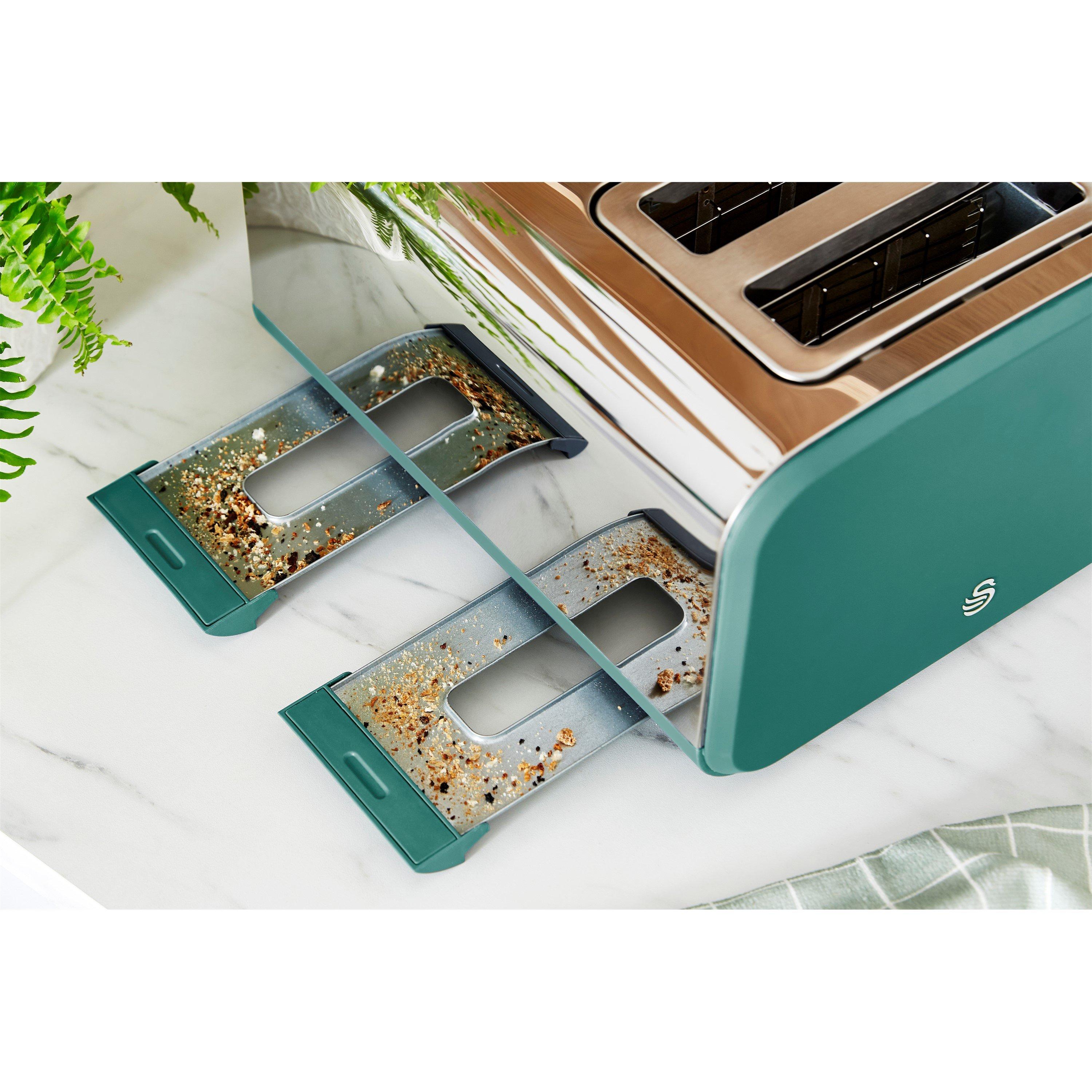 None - Swan - Nordic 1.7L Kettle + 4 Slice Toaster Green - 6