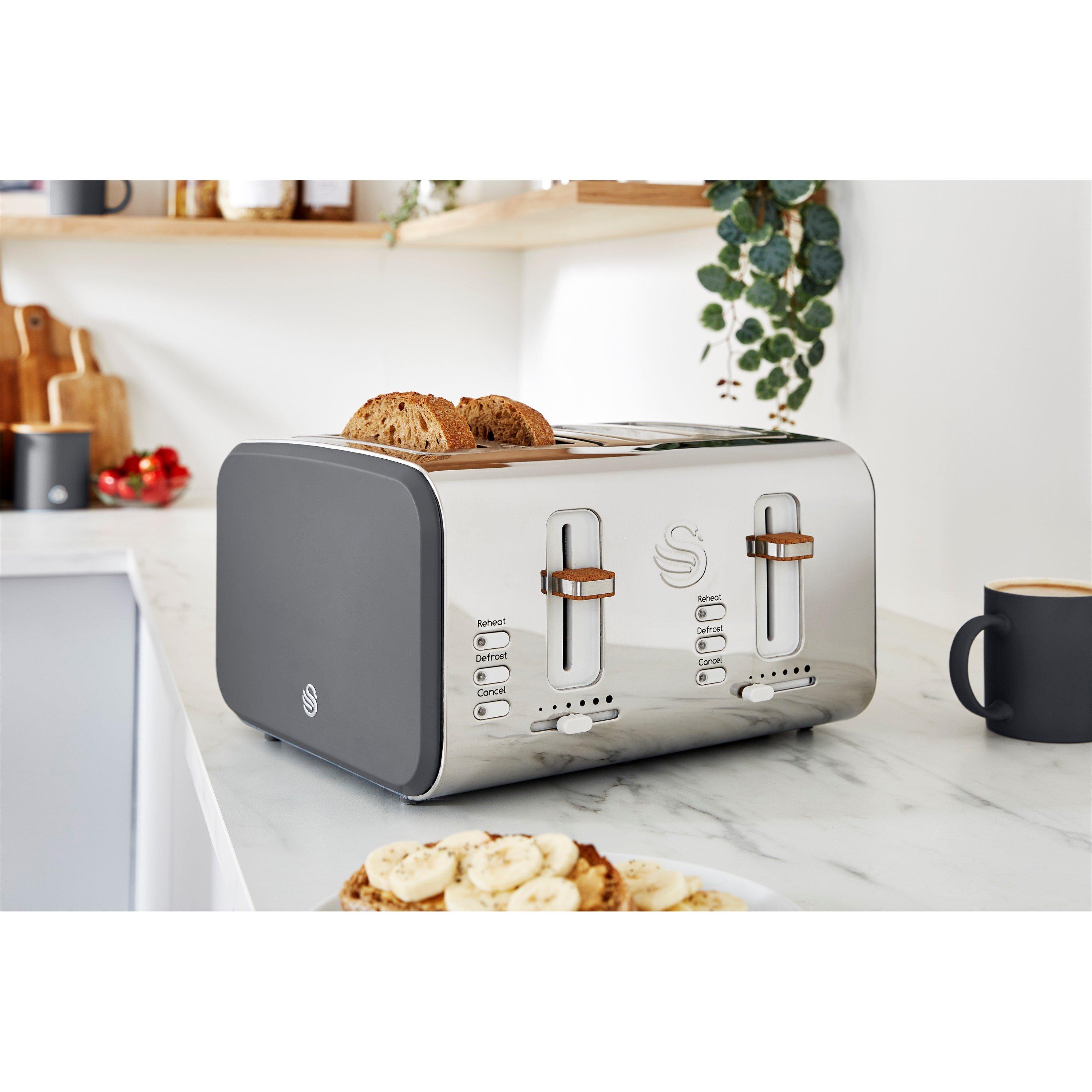None - Swan - Swan Nordic 1.7L Kettle and 4-Slice Toaster - 2