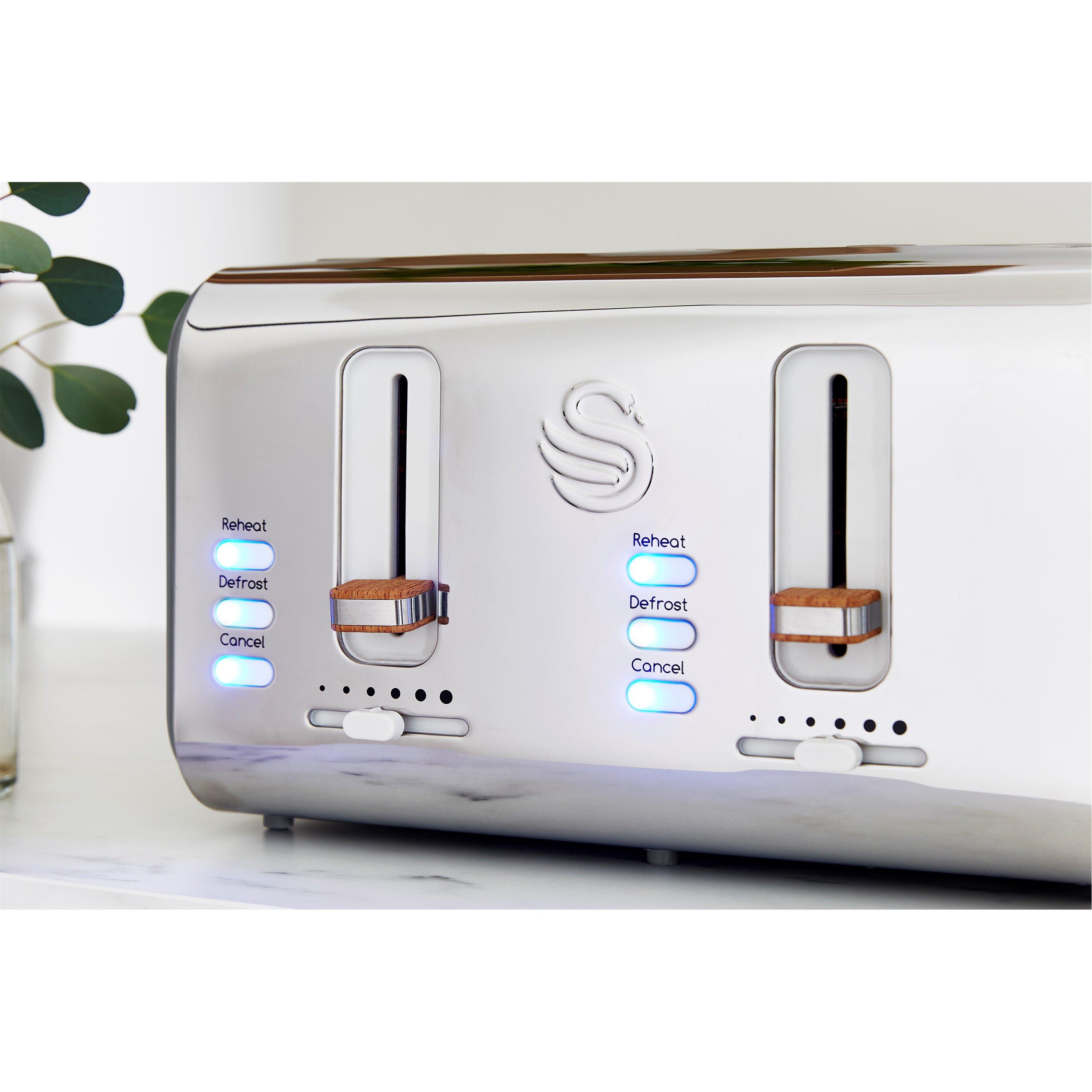 None - Swan - Swan Nordic 1.7L Kettle and 4-Slice Toaster - 4