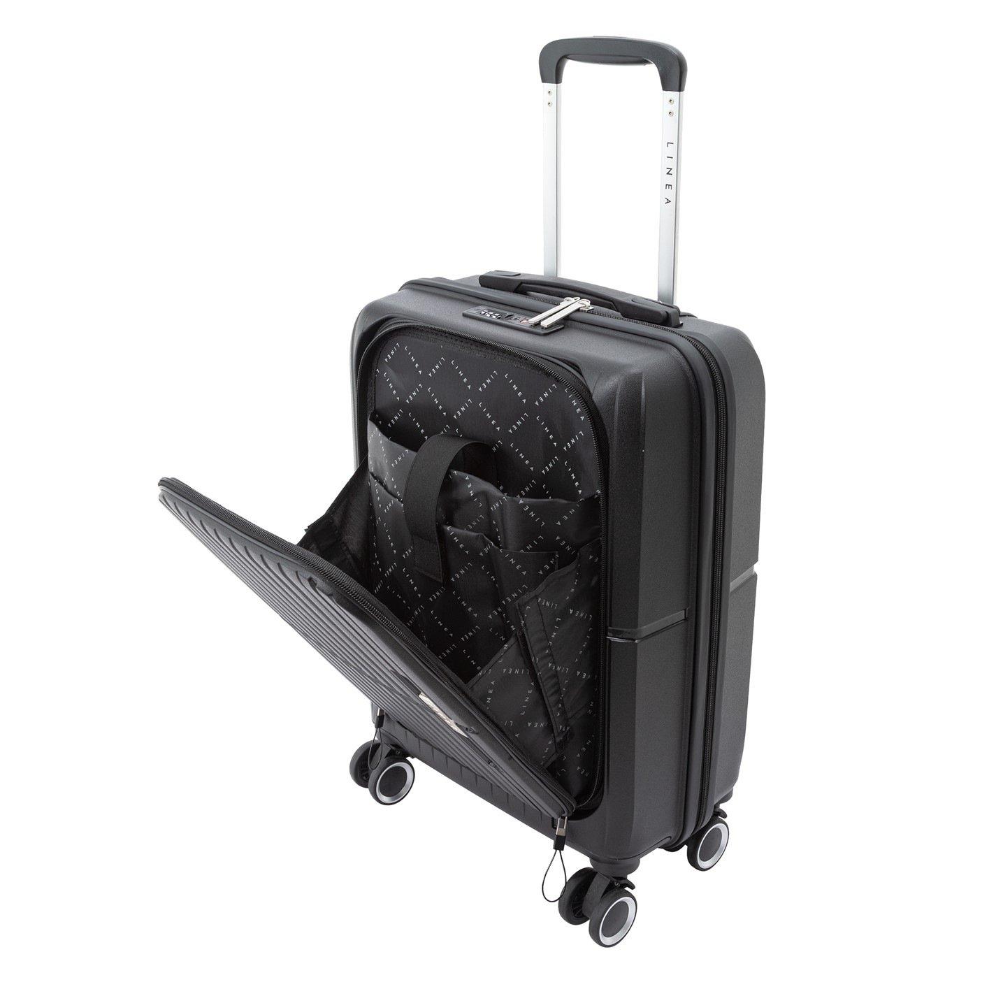 Black - Linea - Adults Open Front Hard Suitcase - 7