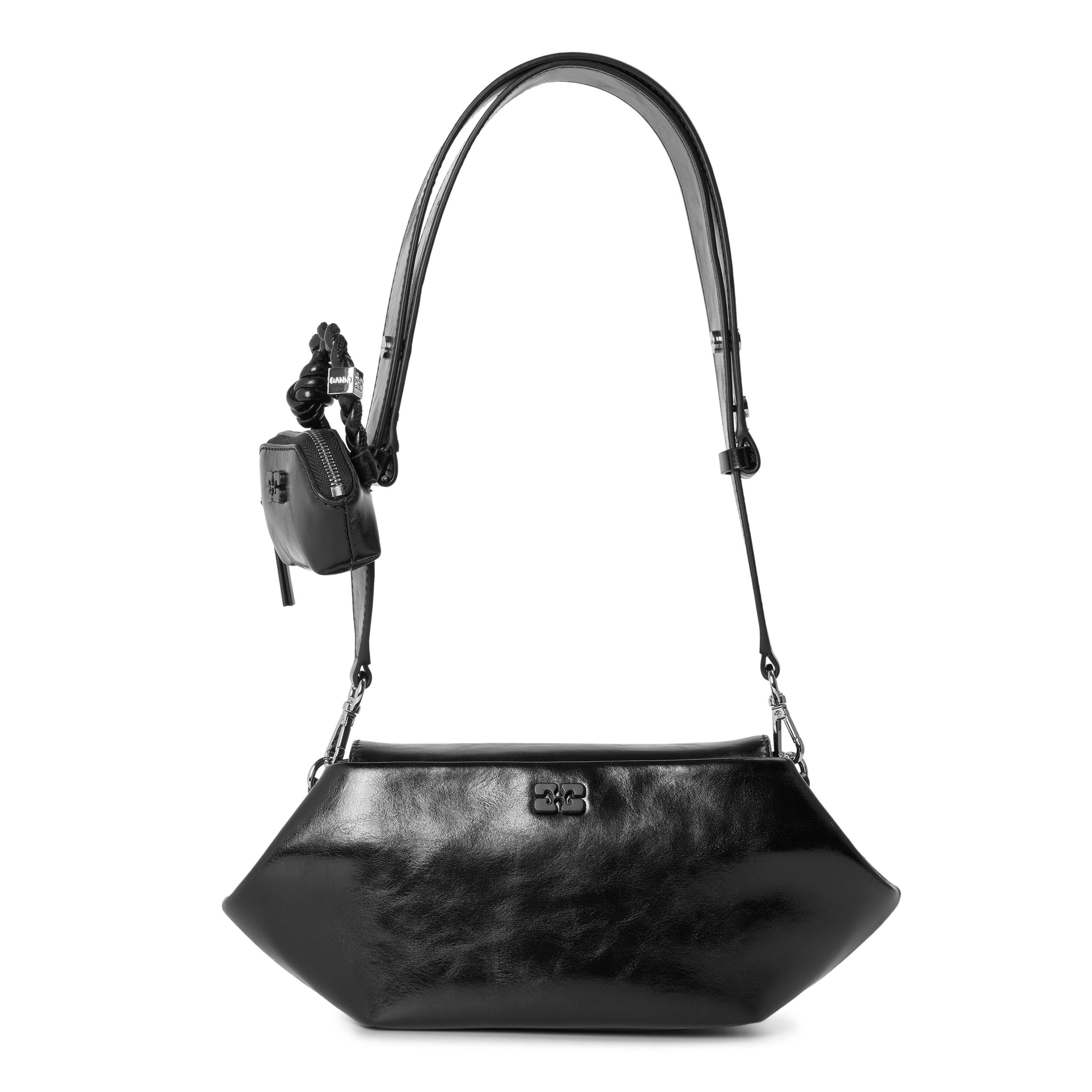 Ganni , Shoulder Bags, Female, Black, One Size, Bou Bag East/West Shine - Image 7