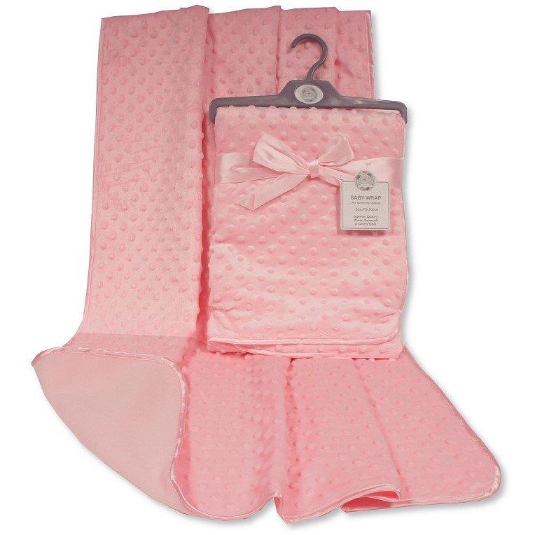 Snuggle Baby  Newborn Bubble Wrap Blankets - Pink - 75x90