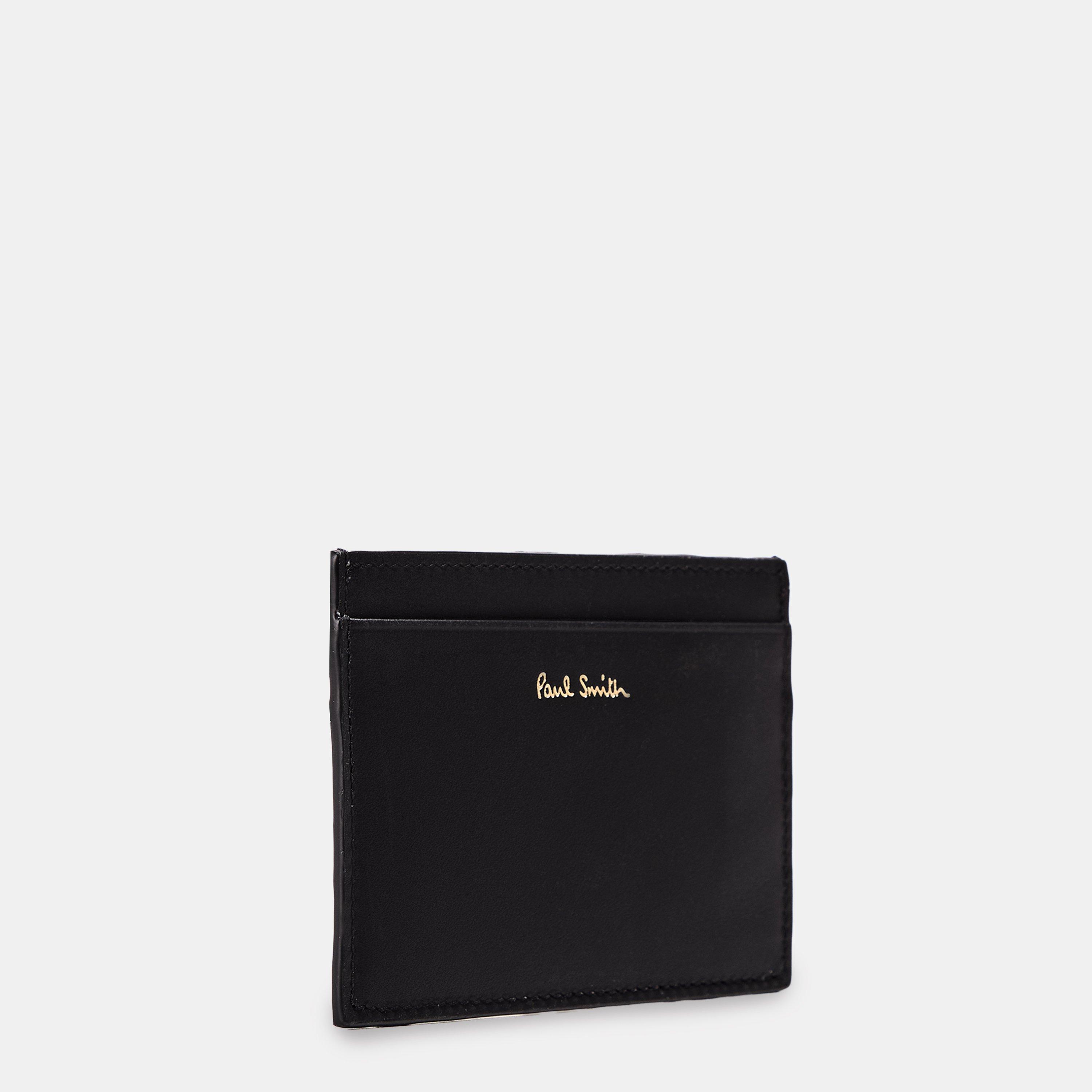 Schwarz - Paul Smith - Men's Leather Card Holder - 3