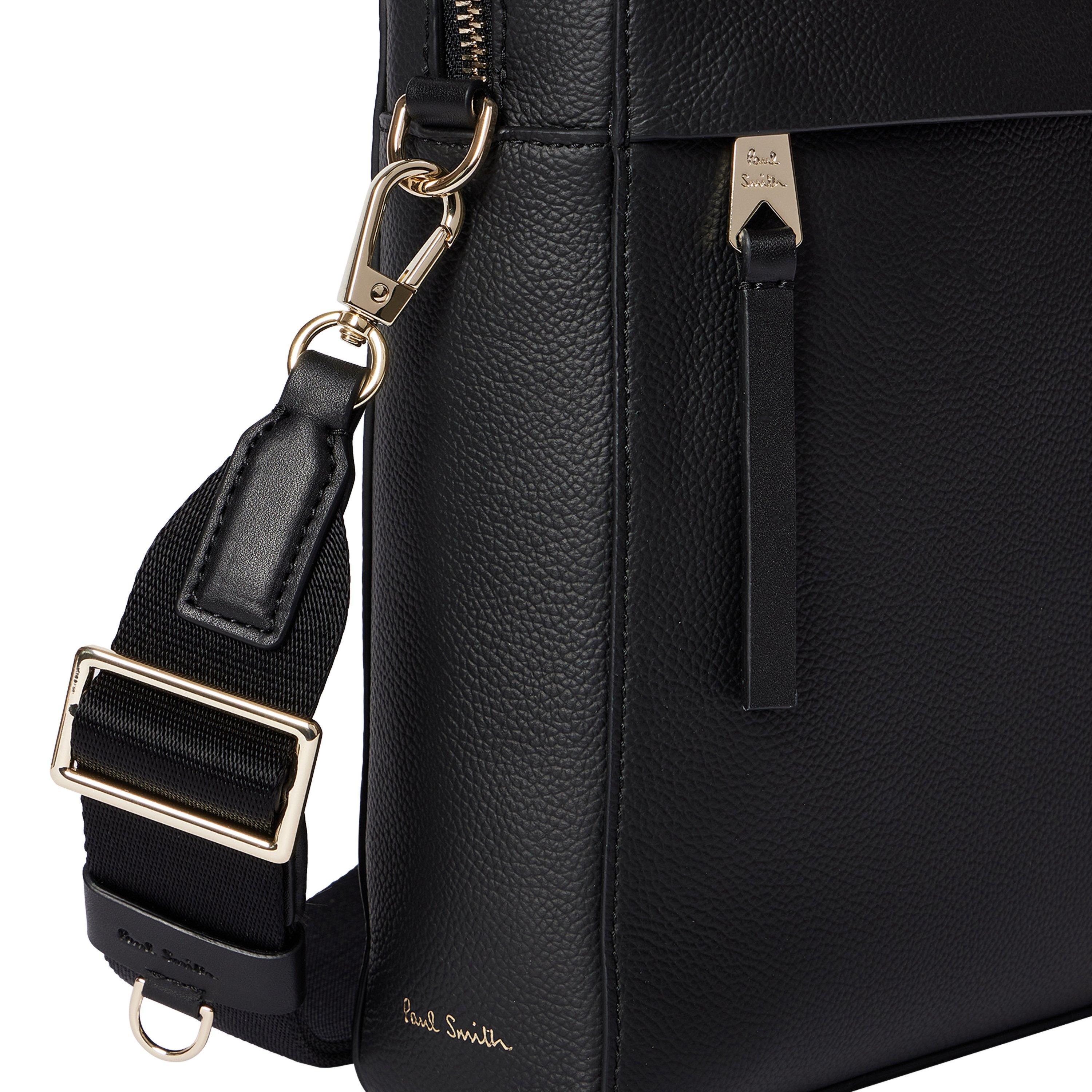 Schwarz - Paul Smith - Men's Leather Folio Laptop Bag - 6