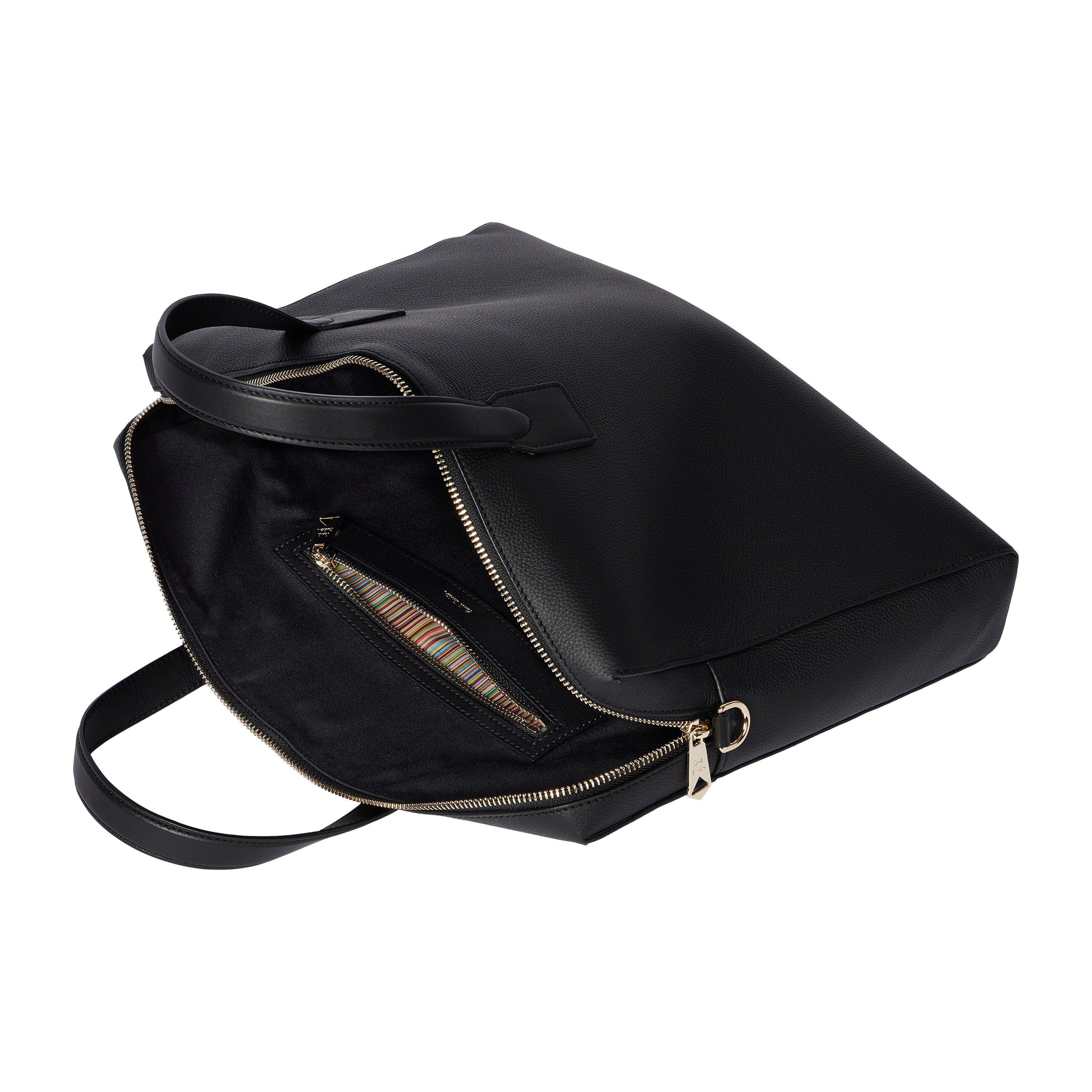 Schwarz - Paul Smith - Men's Leather Folio Laptop Bag - 7