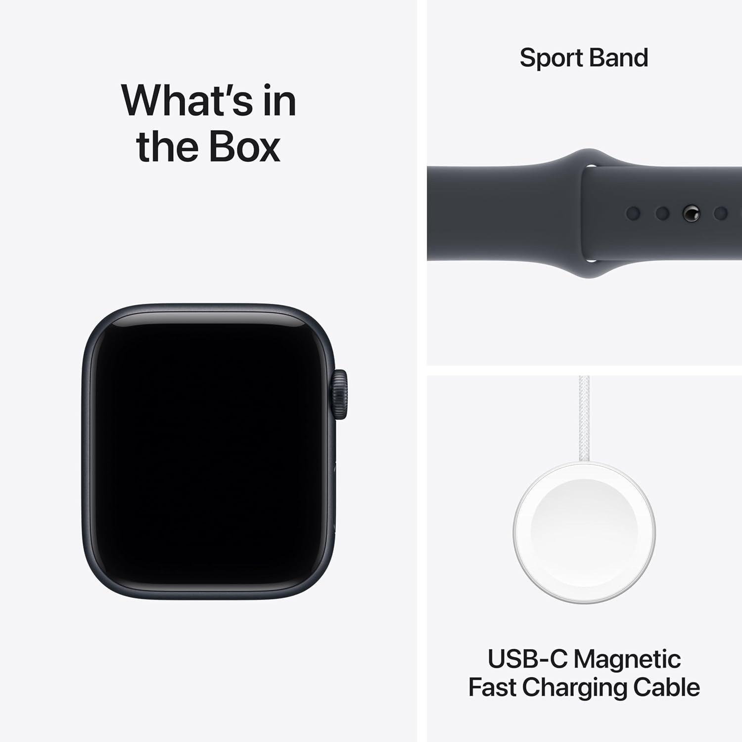 Midnight - Apple - Watch SE 3 GPS 44mm Aluminium Case With Sport Band - 3