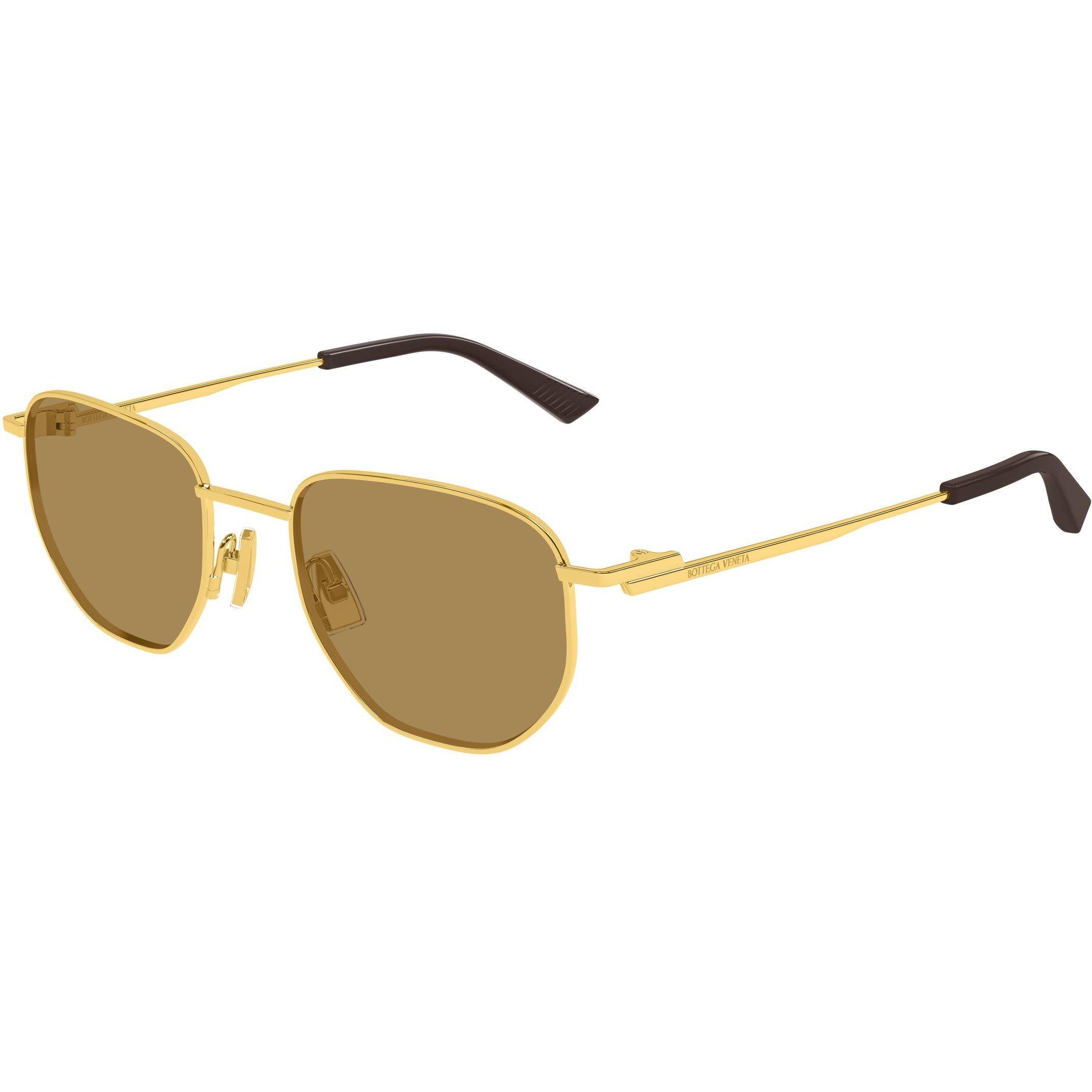 Bottega Veneta BV1301S Hexagon Sunglasses - Gold/Brown