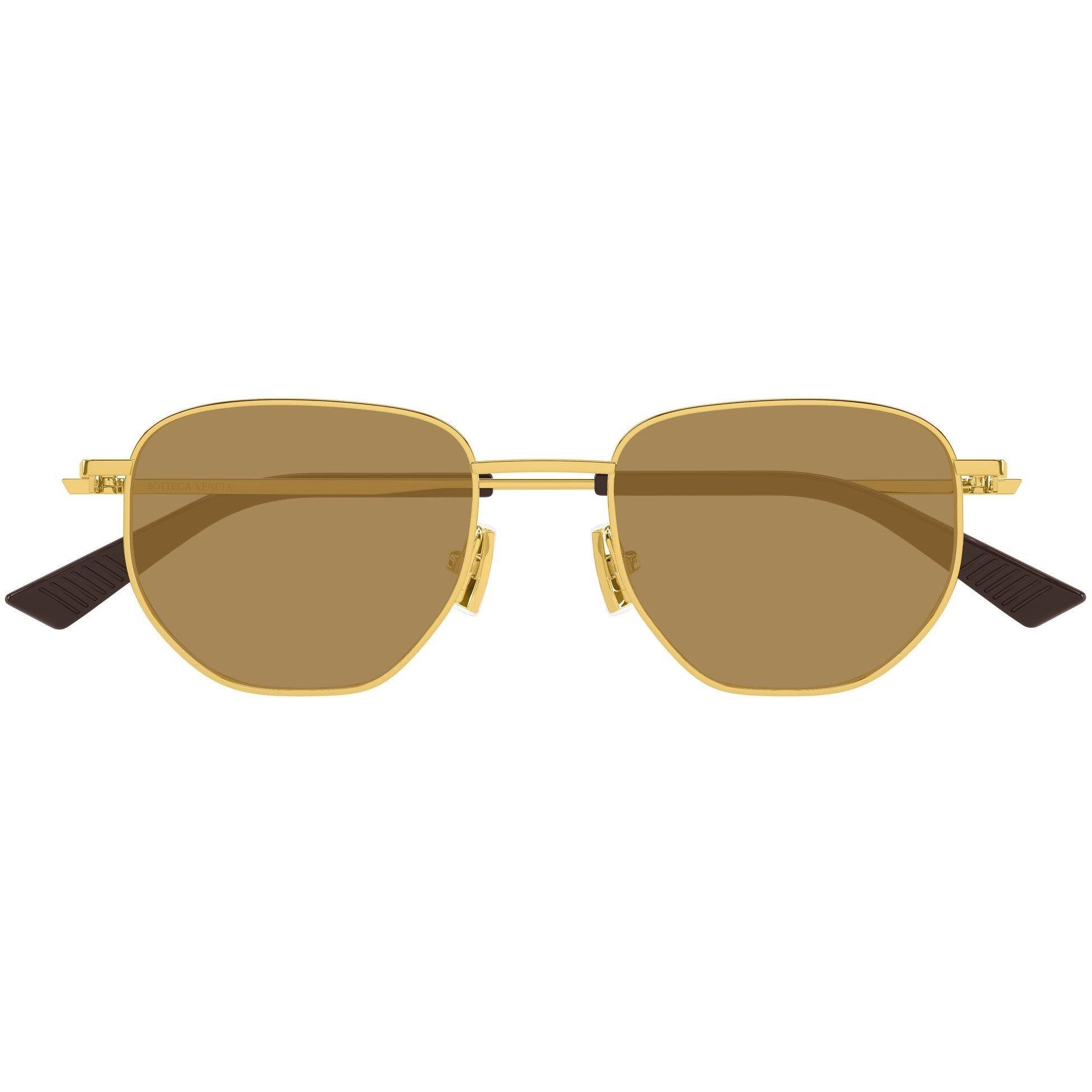 Gold/Brown - Bottega Veneta - BV1301S Hexagon Sunglasses - 3