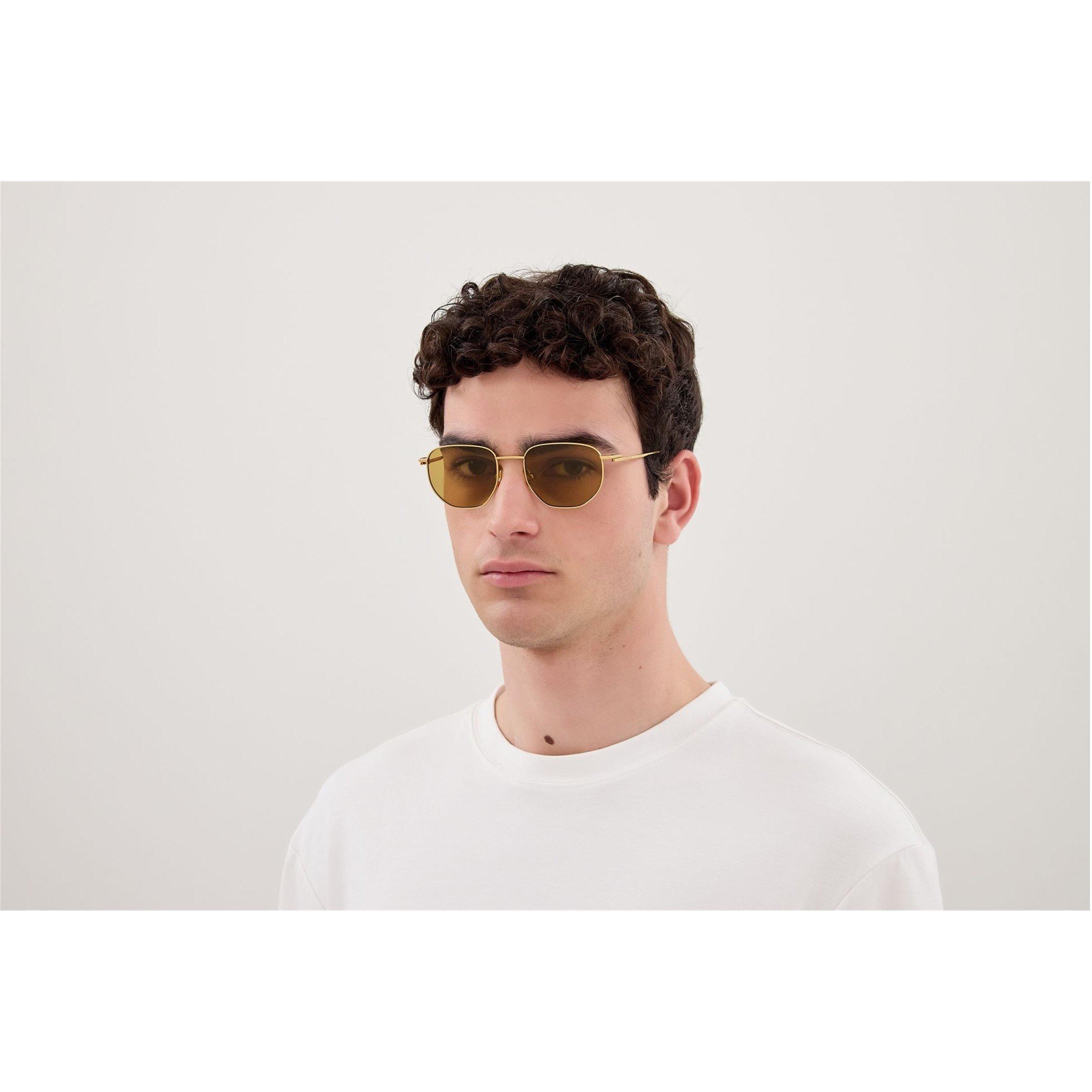 Gold/Brown - Bottega Veneta - Bottega Veneta Mens BV1301S Hexagon Sunglasses - 5
