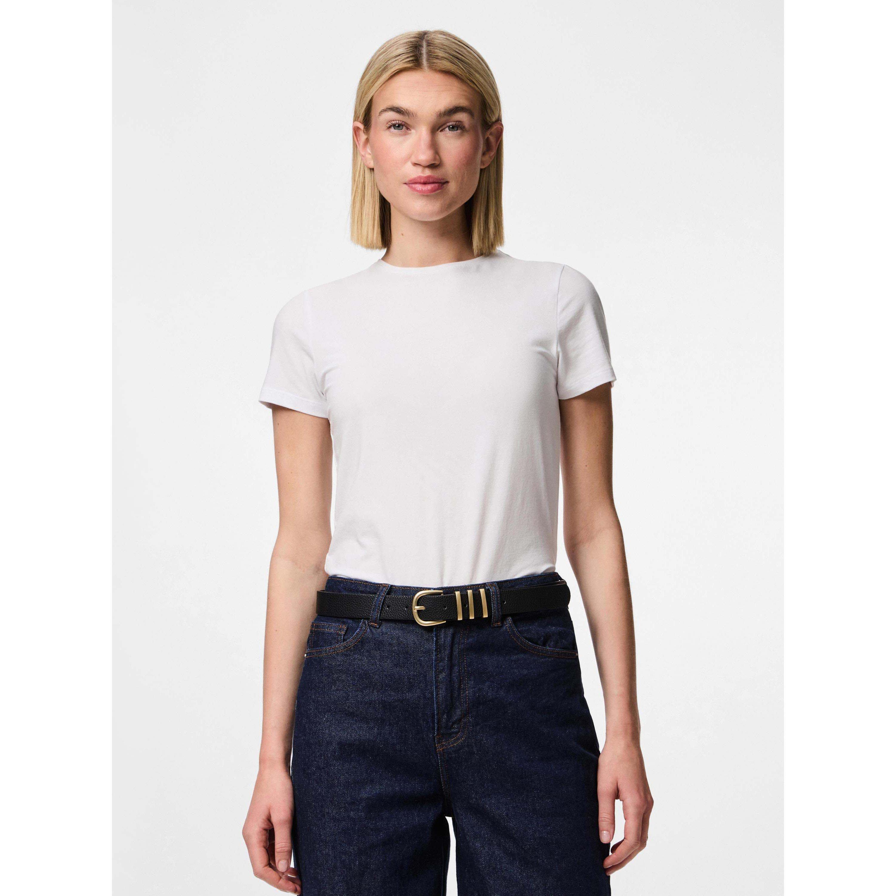 Black/Gold - Pieces - Pieces Lea PU Belt Ld63 - 3