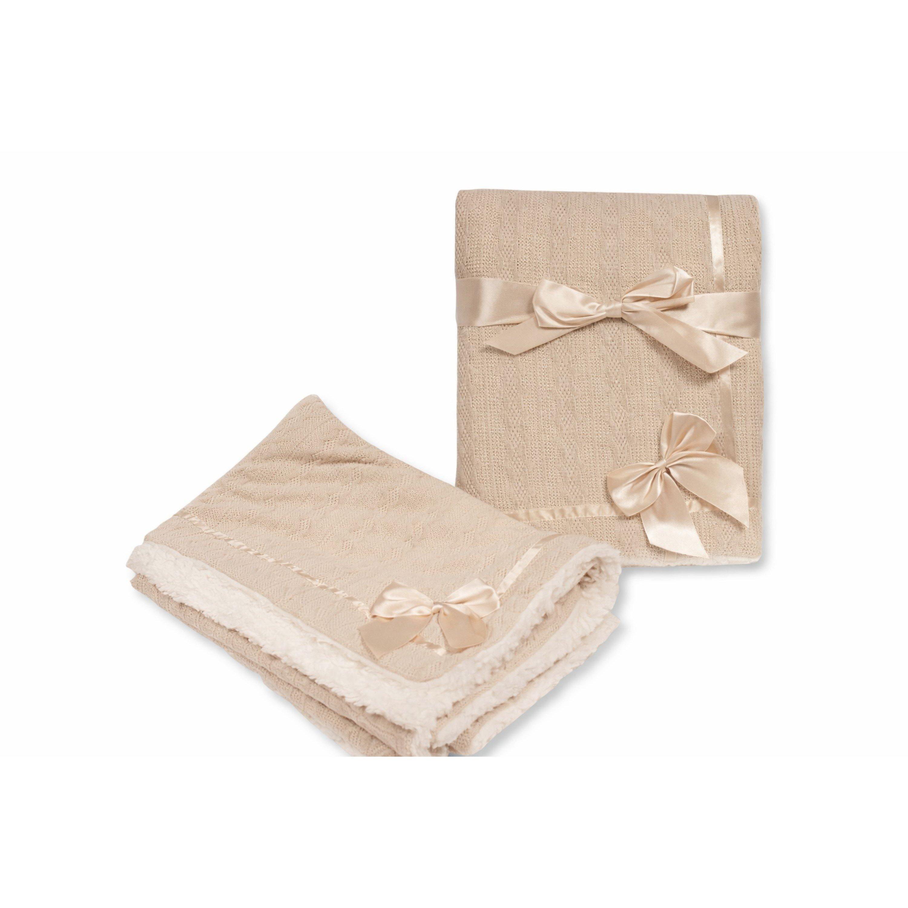 Taupe - Snuggle Baby - Bow Wrap Blanket - 2