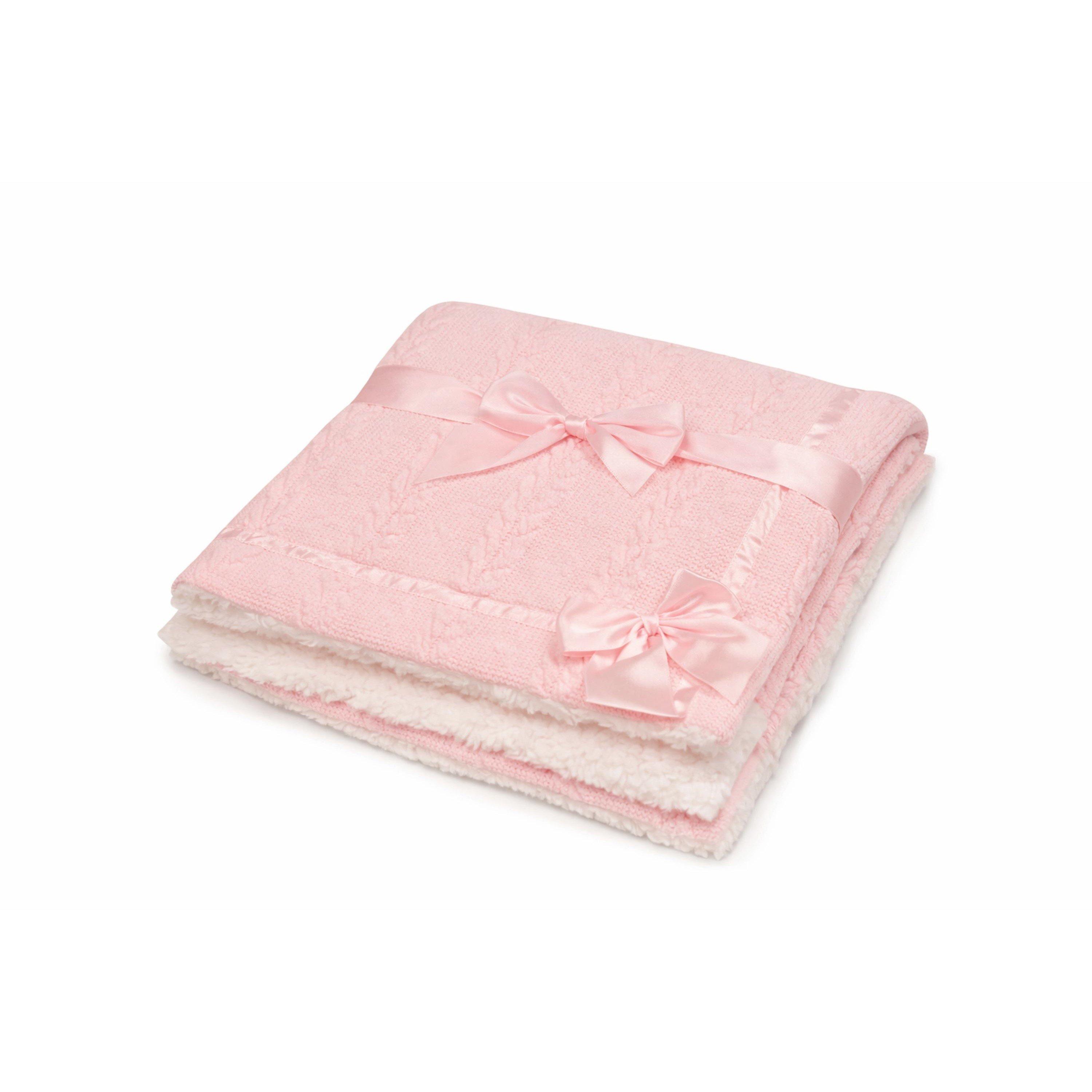 Snuggle Baby  Newborn Bow Wrap Blanket - Pink