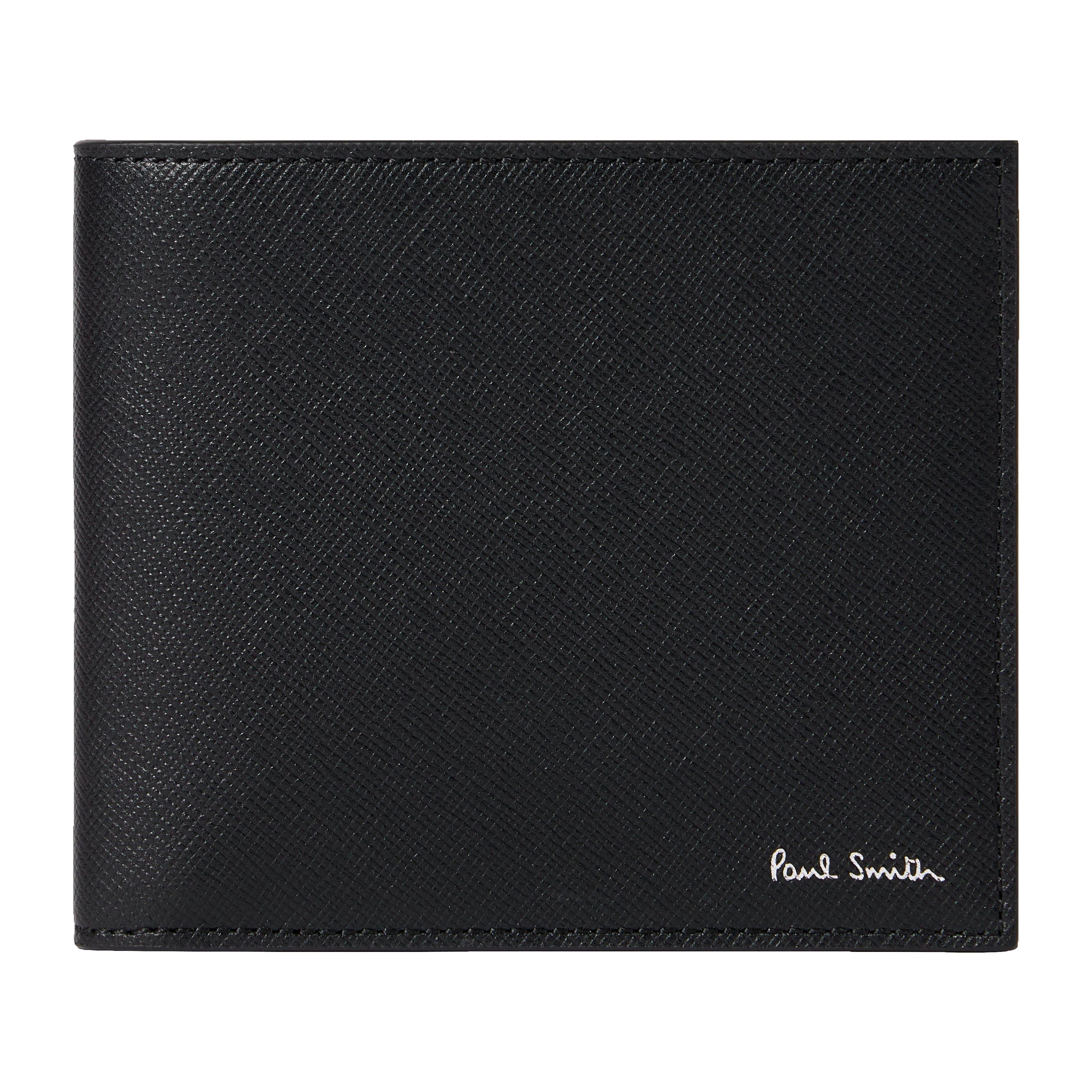 Paul Smith Men's Leather Printed Billfold Wallet - Black