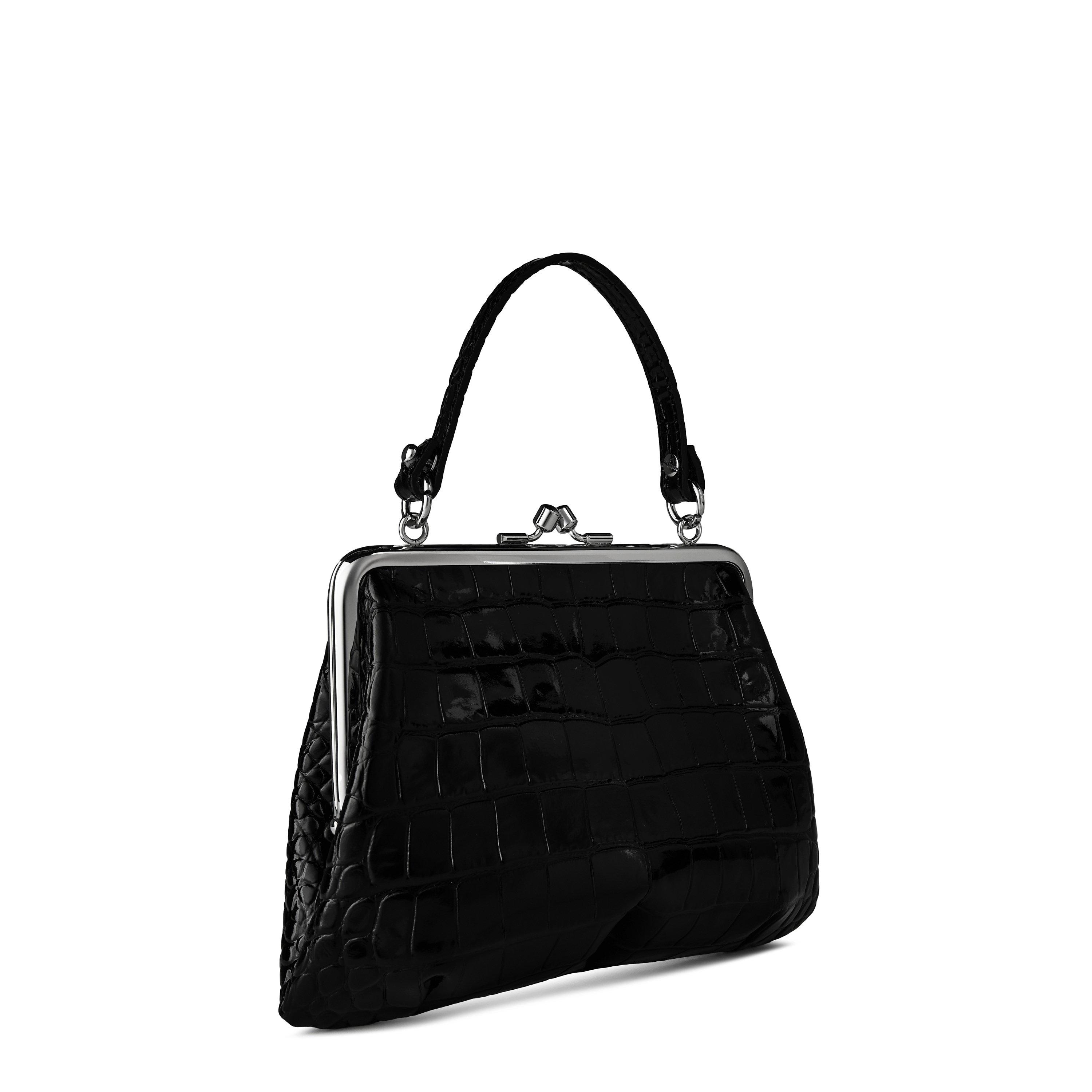 Black Croc - Vivienne Westwood - Granny Frame Purse - 3