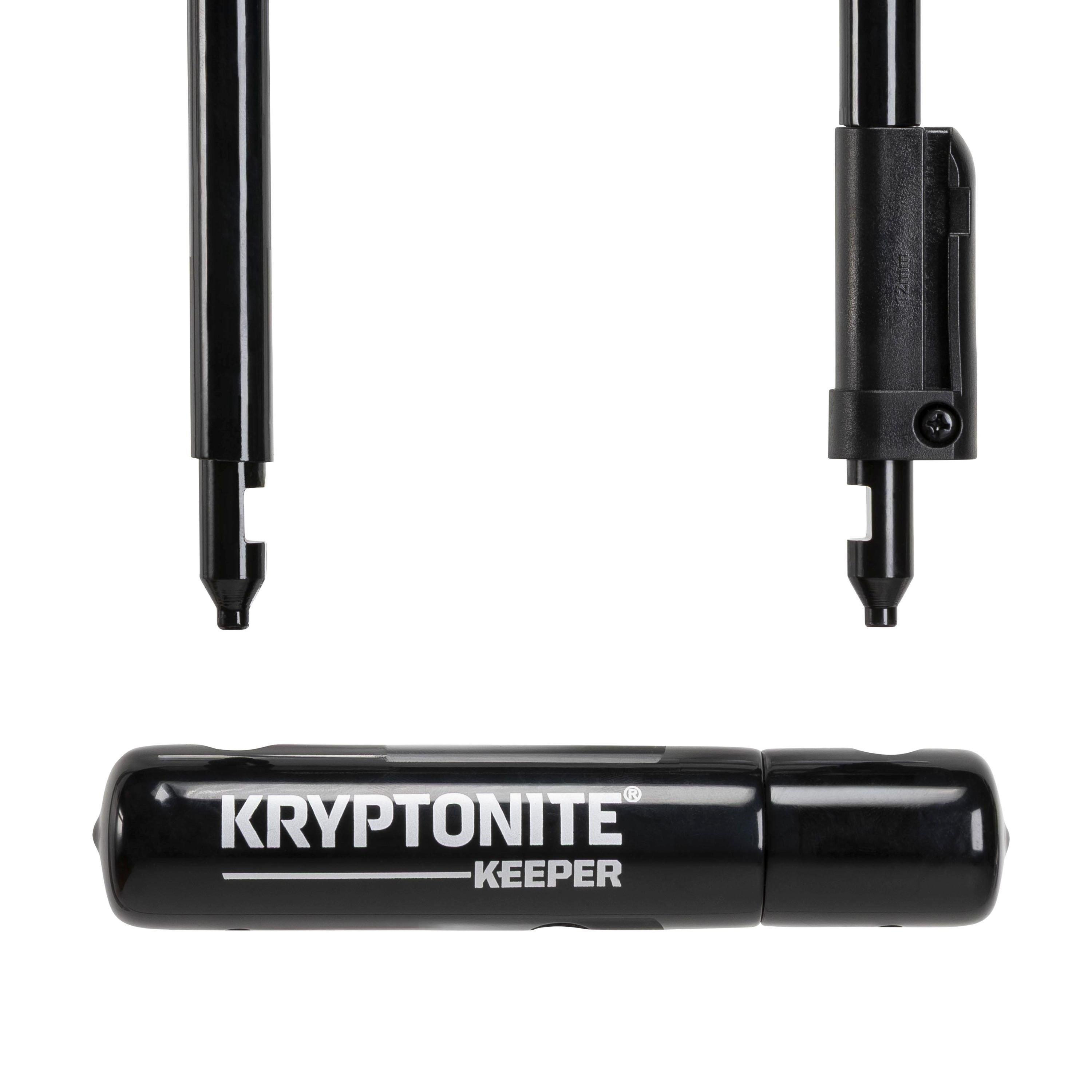 Zwart - Kryptonite - Keeper U-Lock with 4 foot Kryptoflex cable Sold Secure Silver - 3