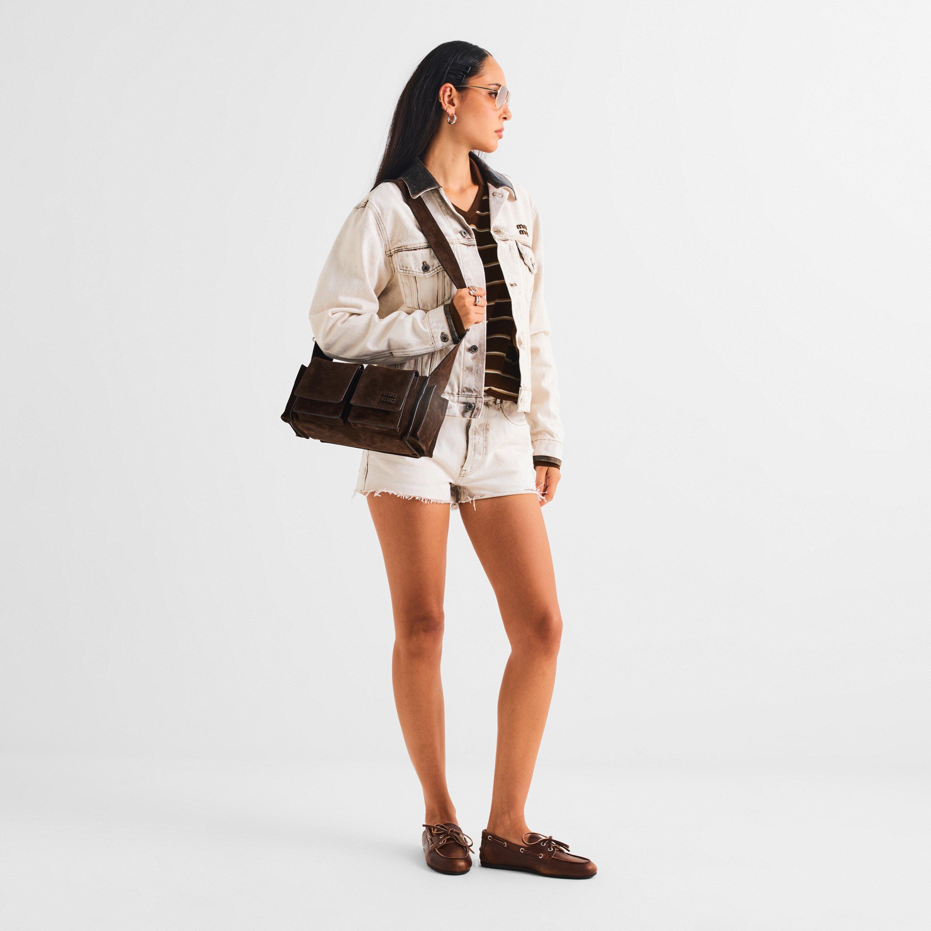 Moro - Miu Miu - Utilitaire suede shoulder bag - 6