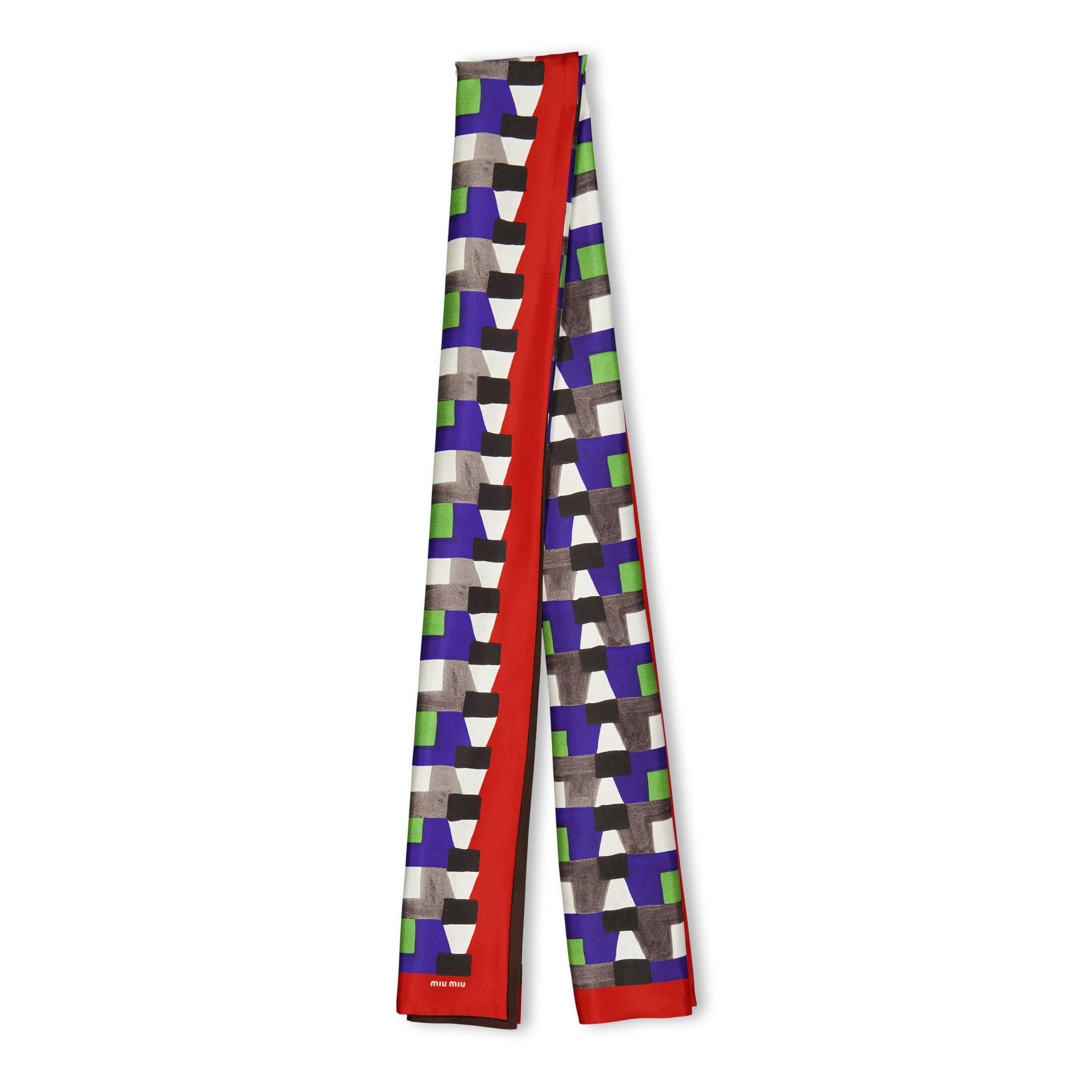 Indaco Rosso - Miu Miu - Women's Silk Scarf - 1