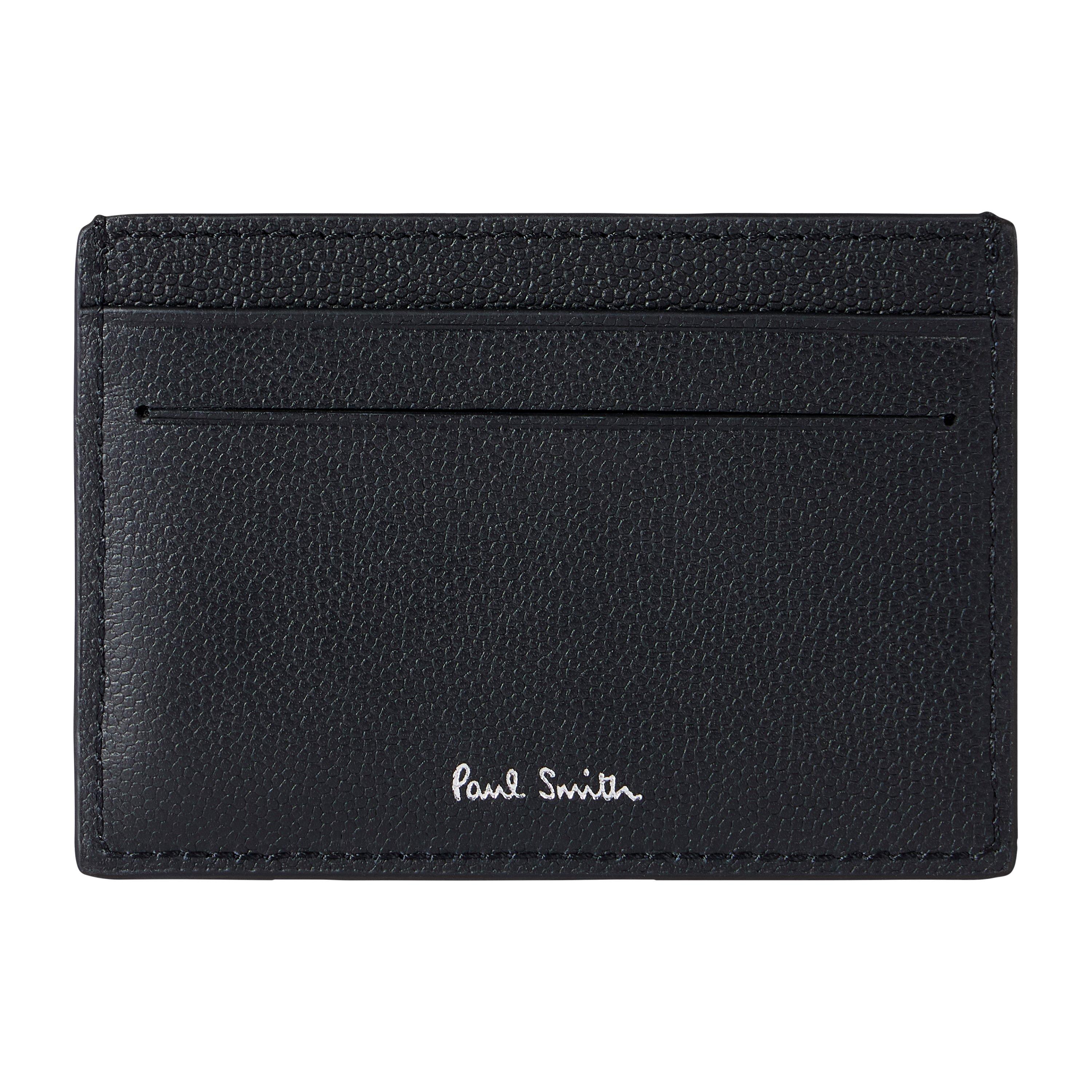 Black - Paul Smith - Men's Leather Zebra Card Holder - 2