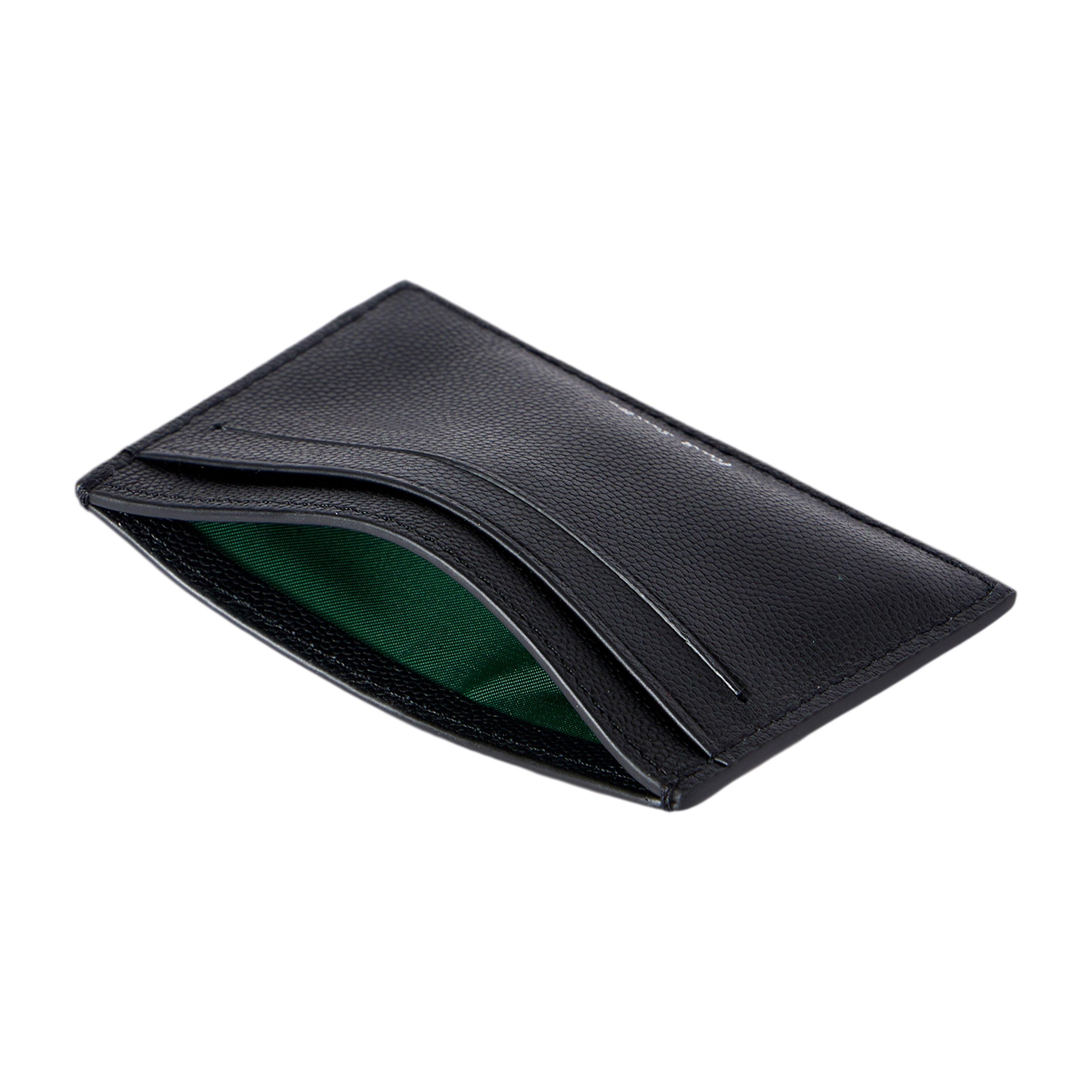 Black - Paul Smith - Men's Leather Zebra Card Holder - 3