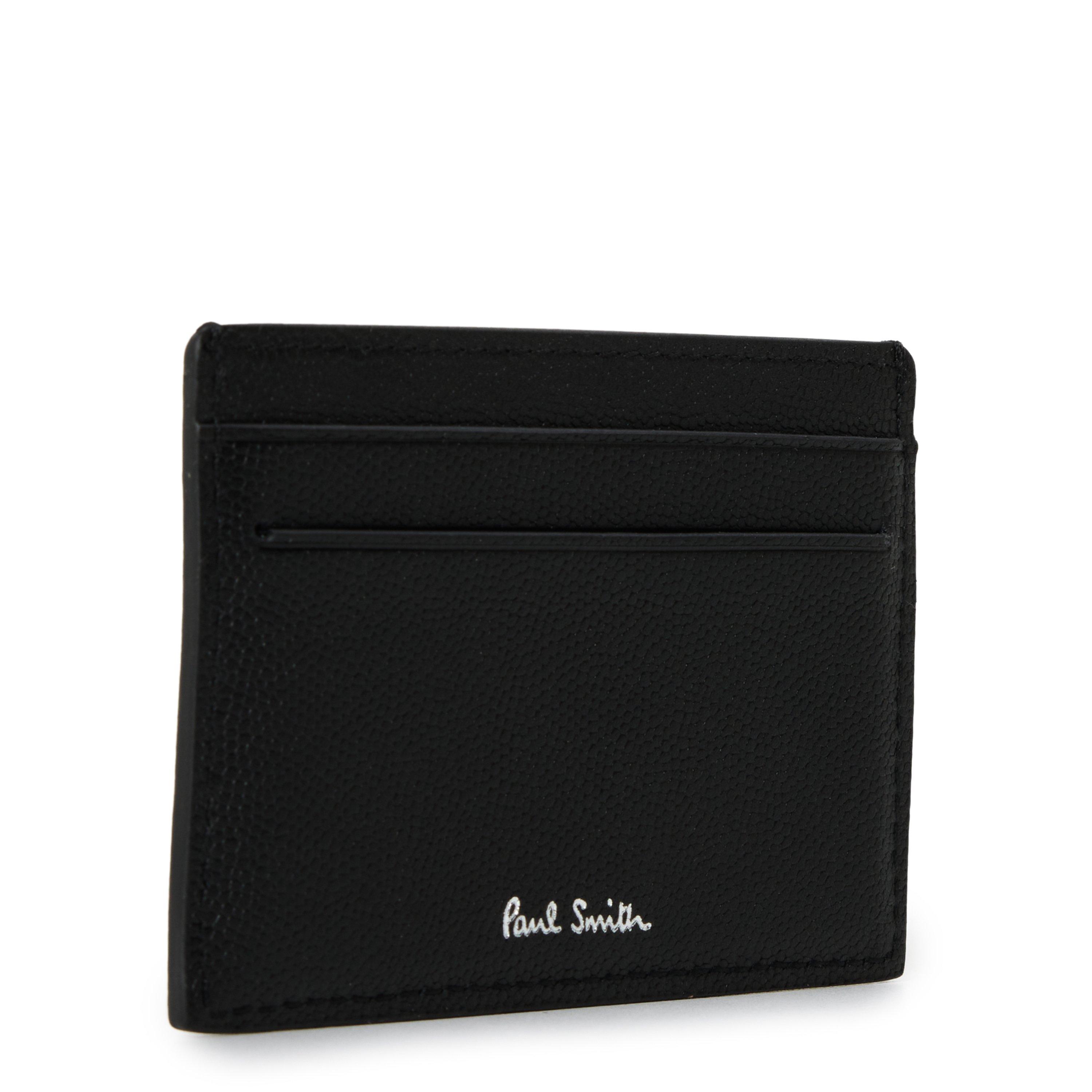 Black - Paul Smith - Zebra Leather Card Holder - 2