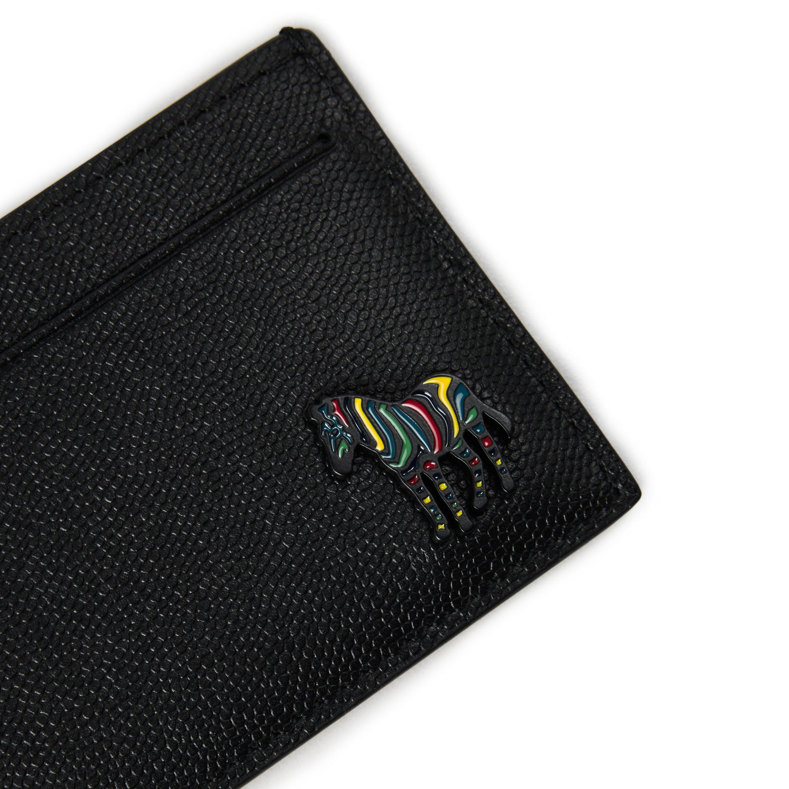 Black - Paul Smith - Zebra Leather Card Holder - 3