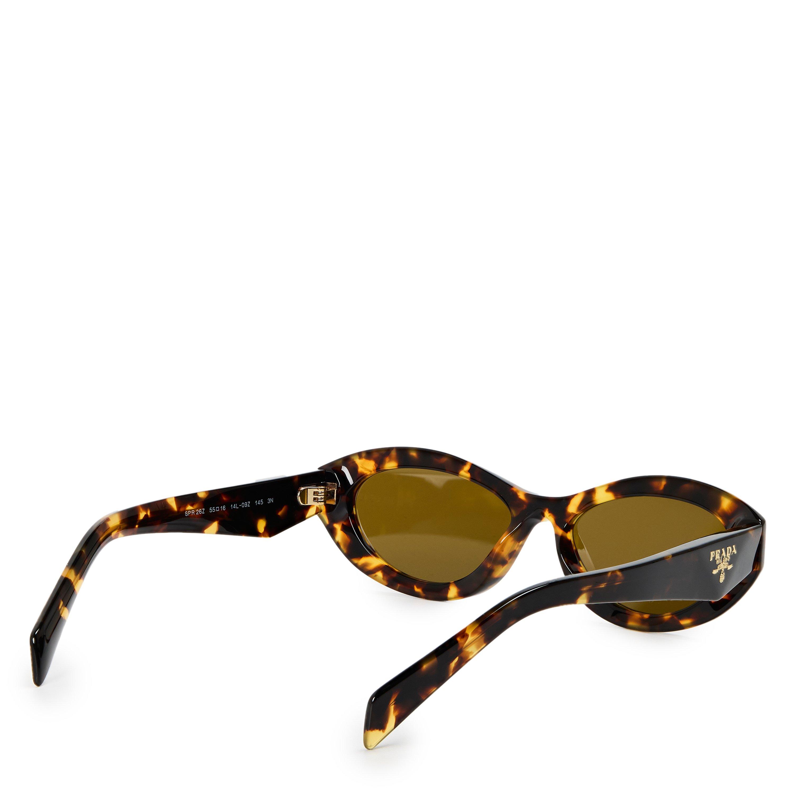Honey Tortoise - Prada - Women's Oval Sunglasses - 2