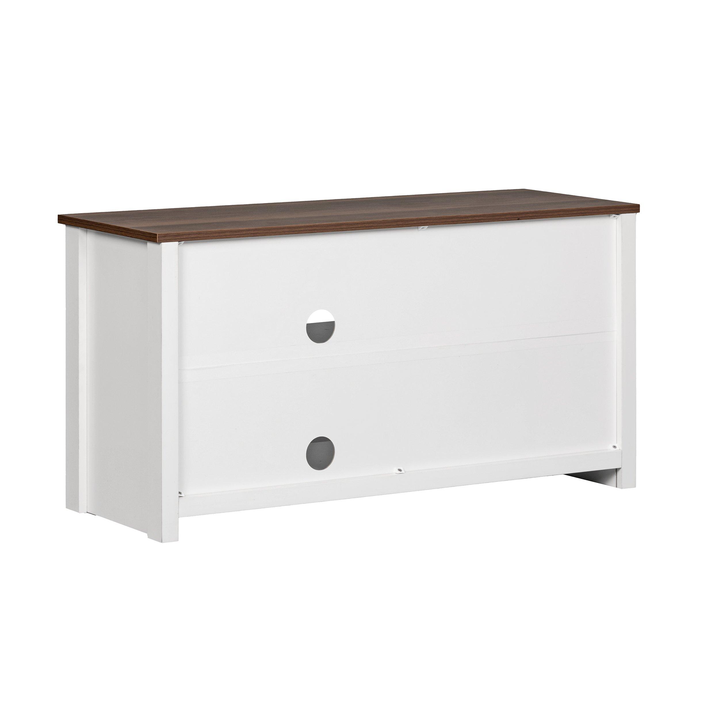 Grey - FurnitureR - TV Stand with Storage Shelves and 1 Door for Living Room - 7