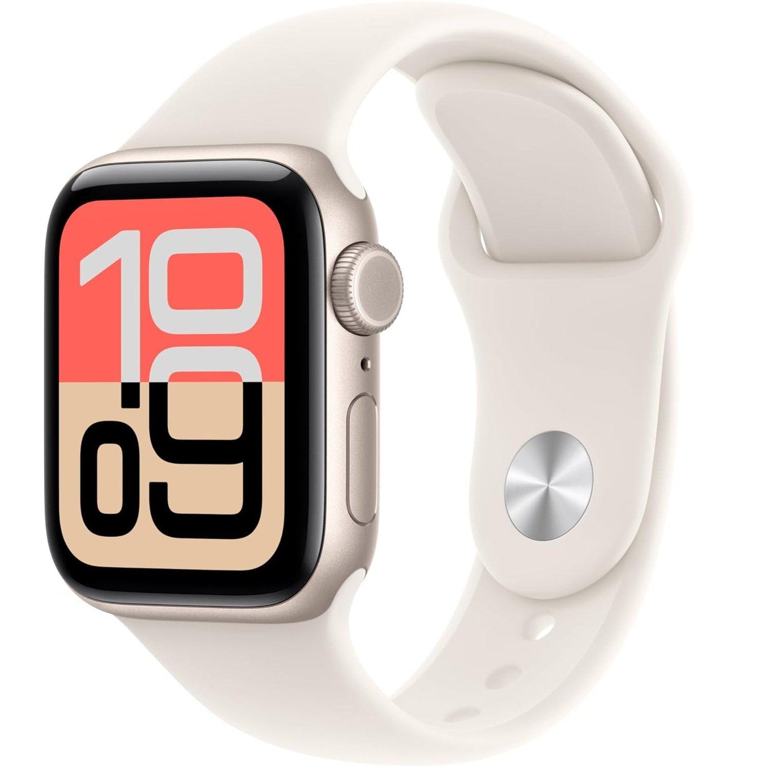 Starlight - Apple - Watch SE 3 GPS + Cellular 40mm Sport Band M/L - 1