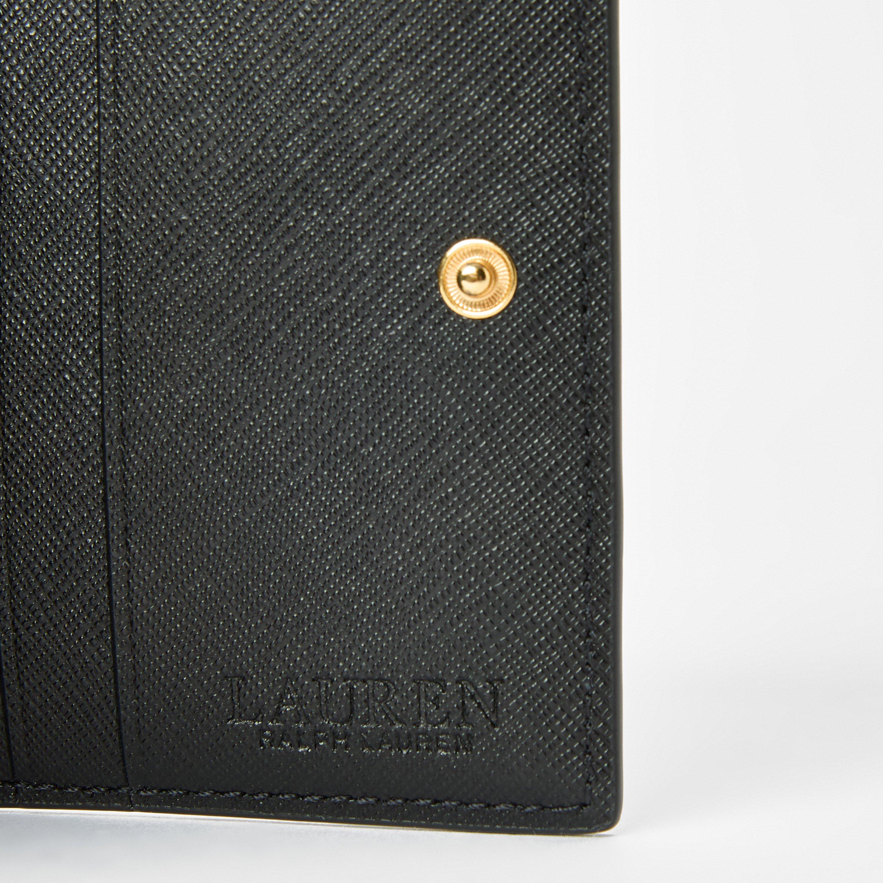 BLACK - Lauren by Ralph Lauren - Women's Real Leather Compact Trifold Wallet - 3
