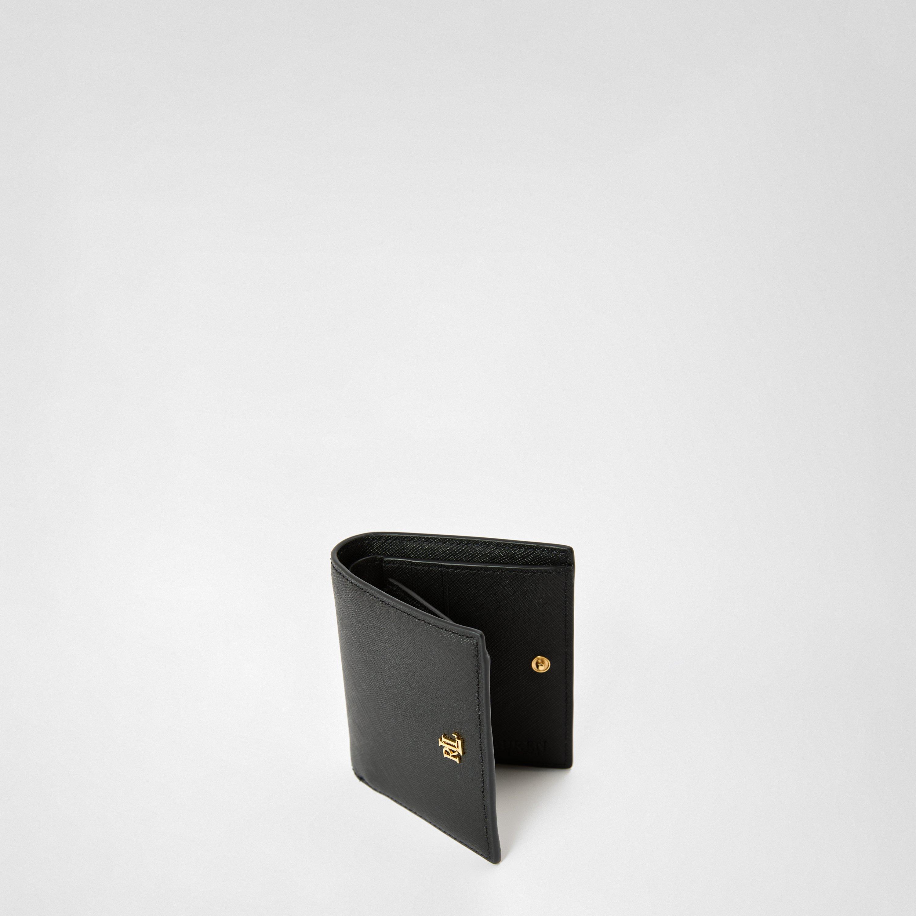 BLACK - Lauren by Ralph Lauren - Women's Real Leather Compact Trifold Wallet - 4