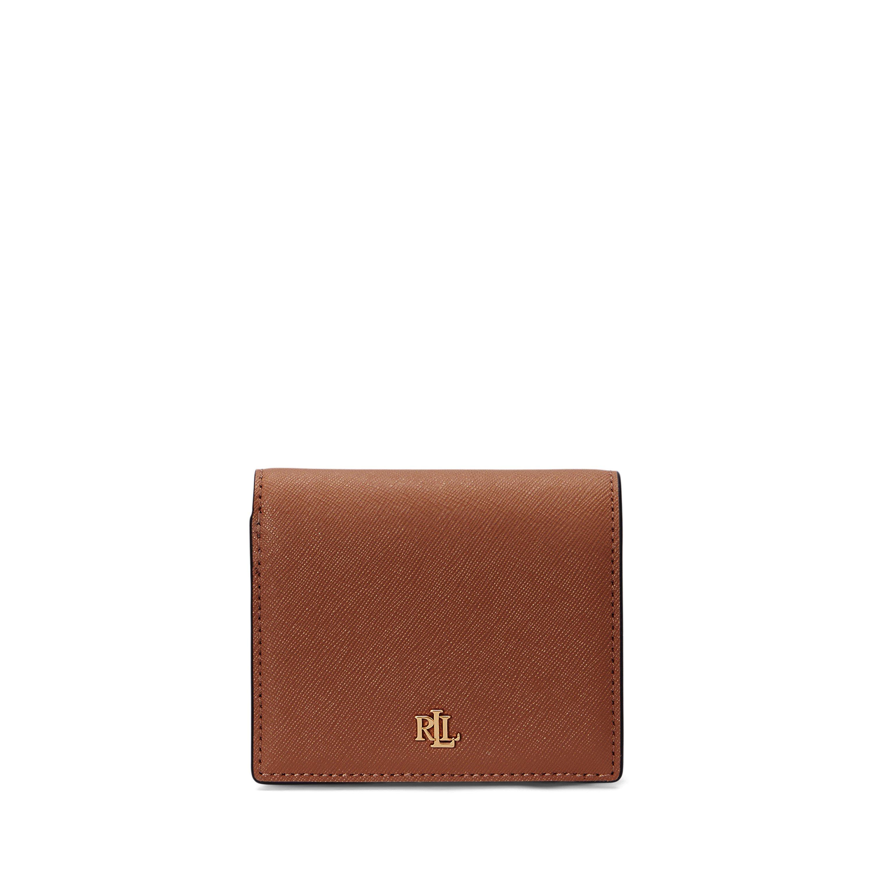Lauren by Ralph Lauren Women's Compact Trifold Leather Billfold Wallet - LAUREN TAN