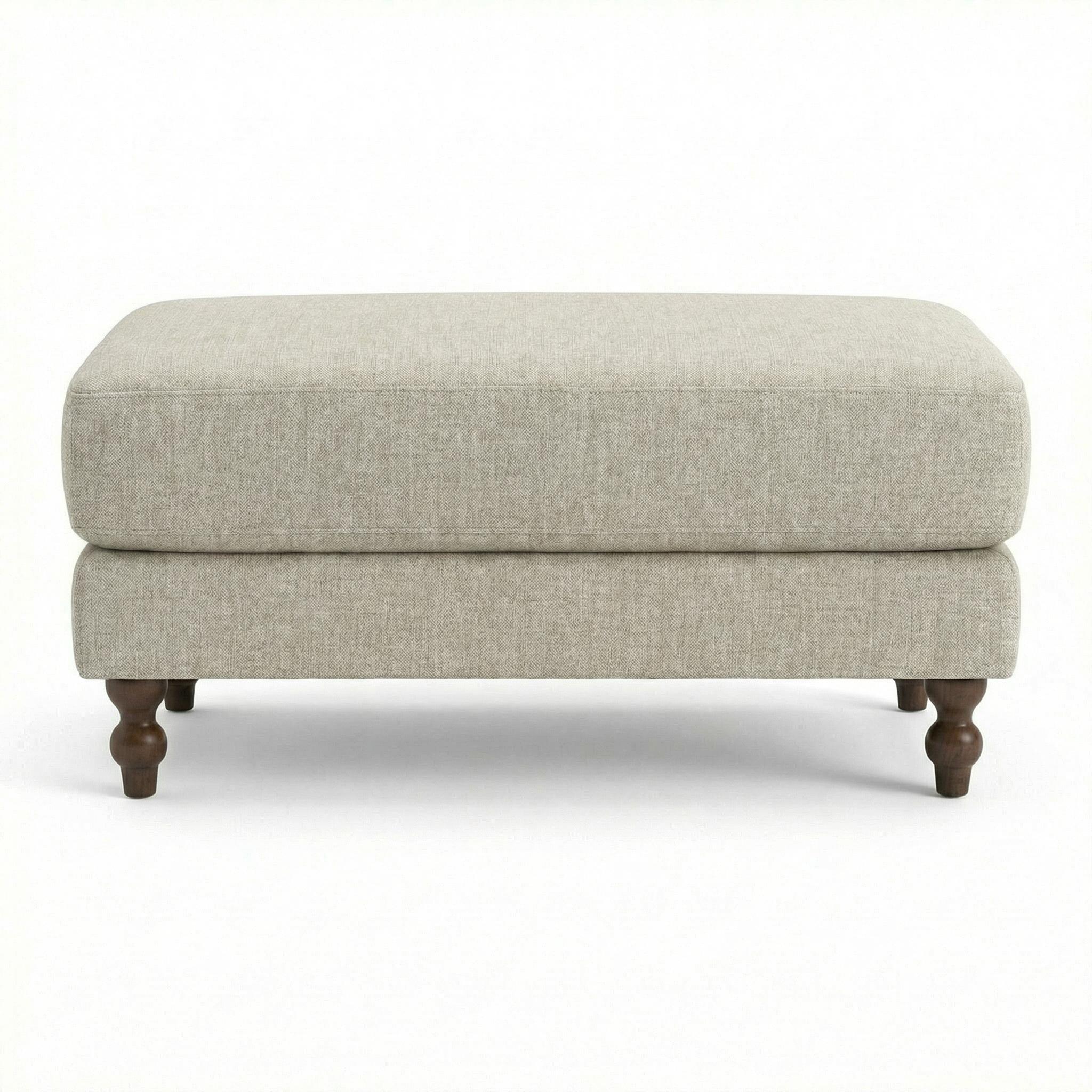 Biege Chenille - Biba - Freddy Footstool - 2