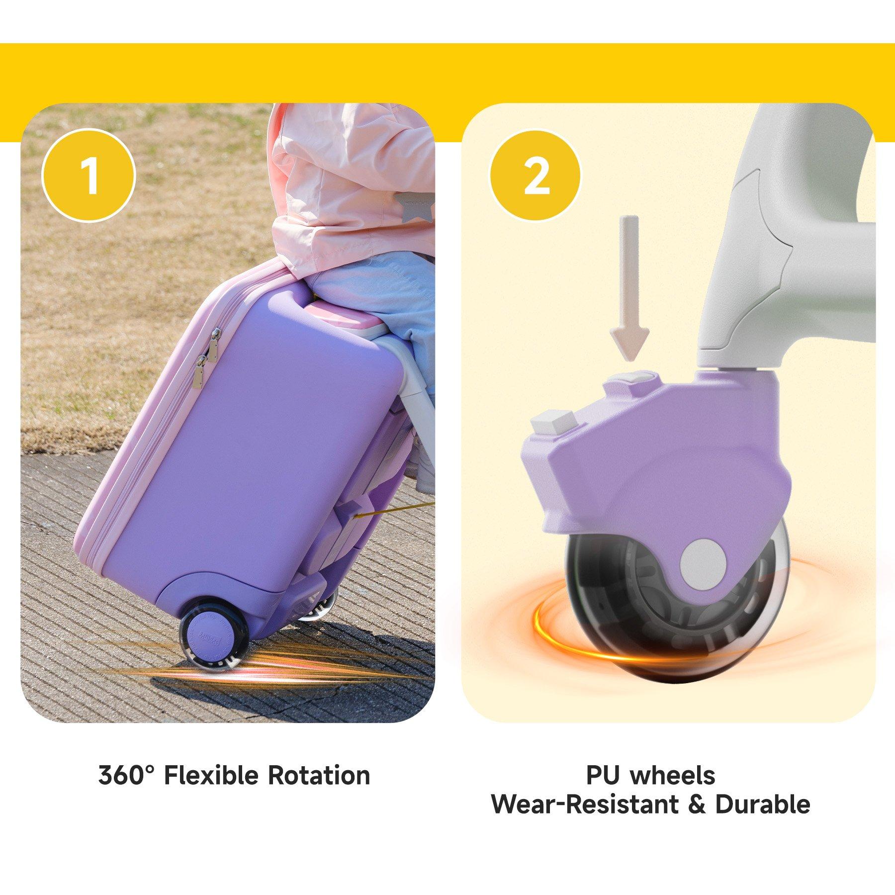 Pink - JoviKids - JoviKids 3-in-1 Childrens Ride-on Suitcase Pink - 5