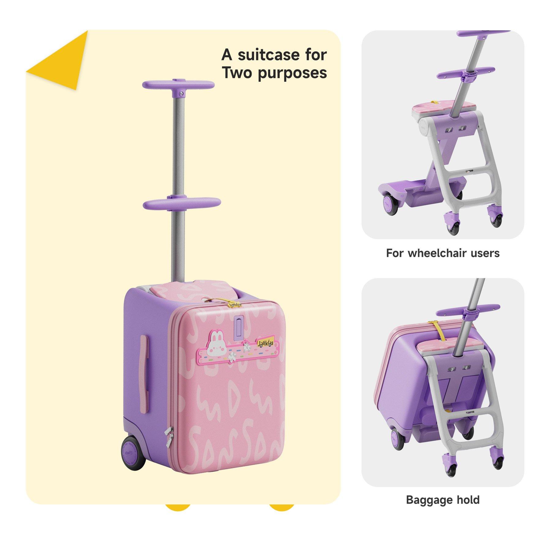 Pink - JoviKids - JoviKids 3-in-1 Childrens Ride-on Suitcase Pink - 9