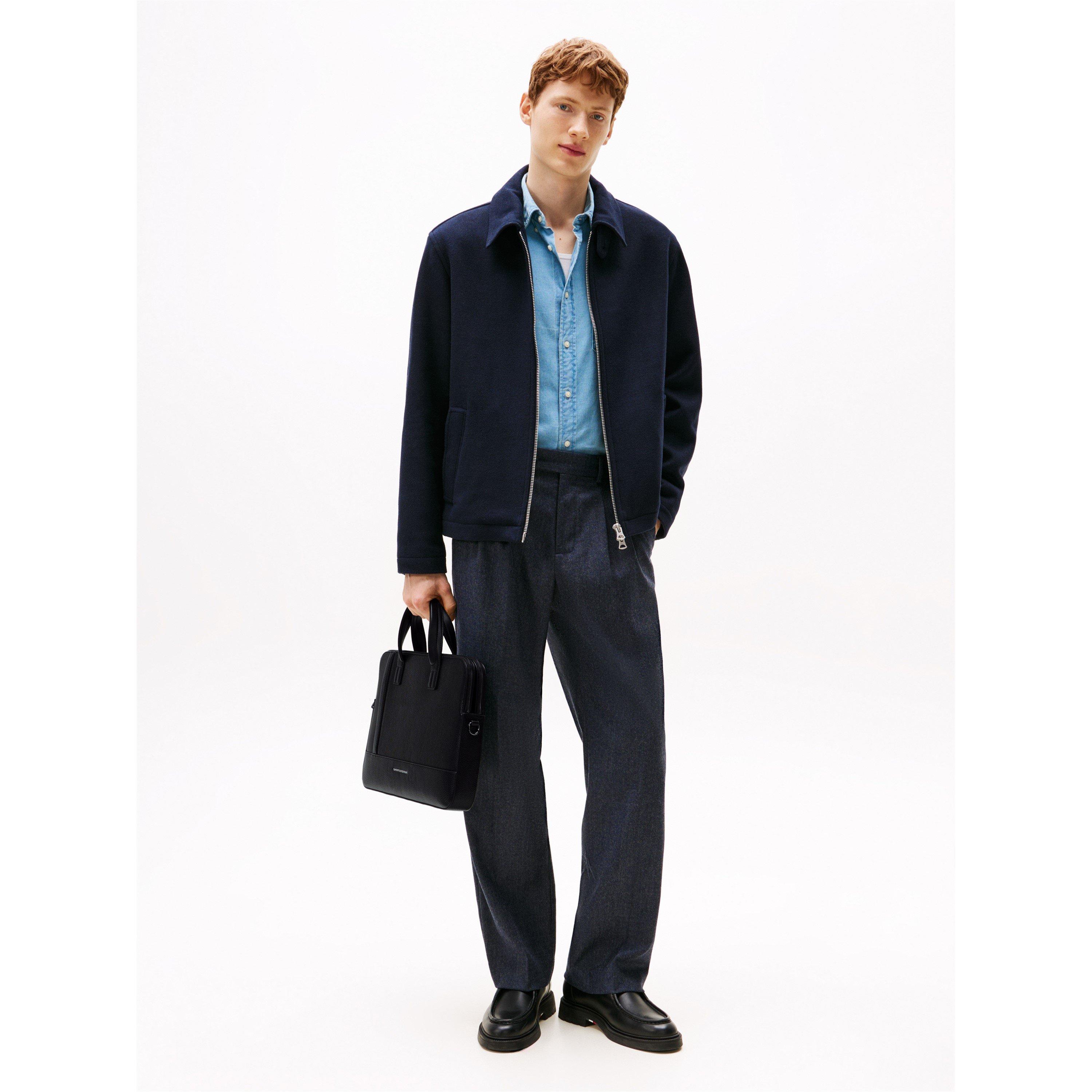 Black - Tommy Hilfiger - Men's Central Slim Document Laptop Bag - 2