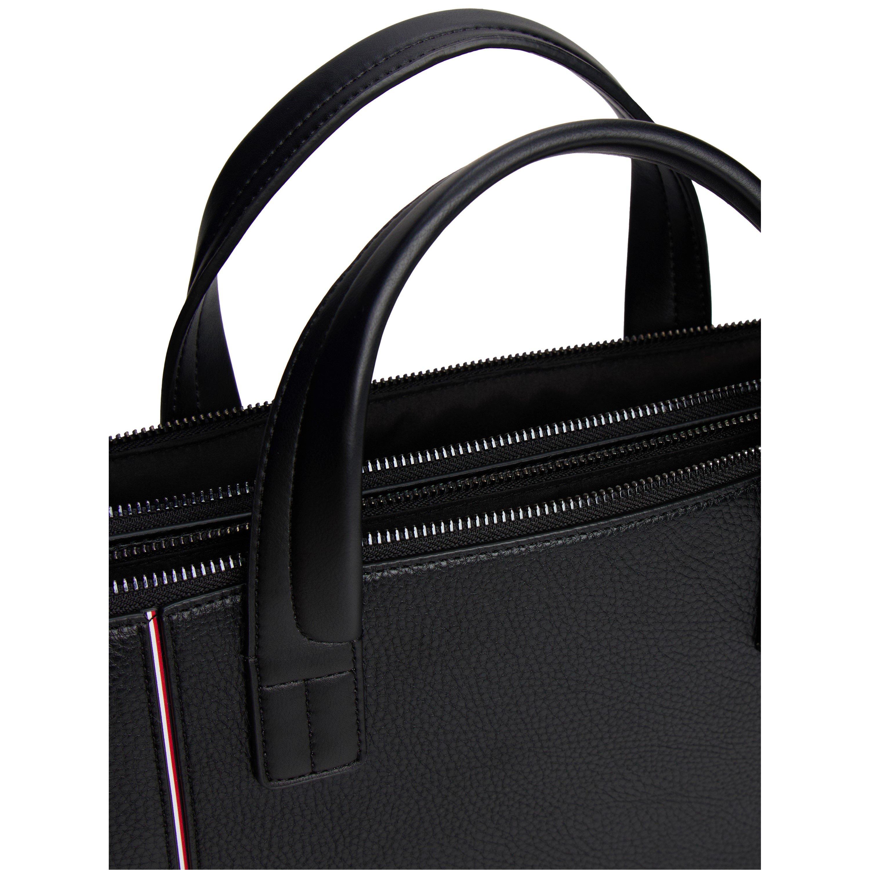 Black - Tommy Hilfiger - Men's Central Slim Document Laptop Bag - 3