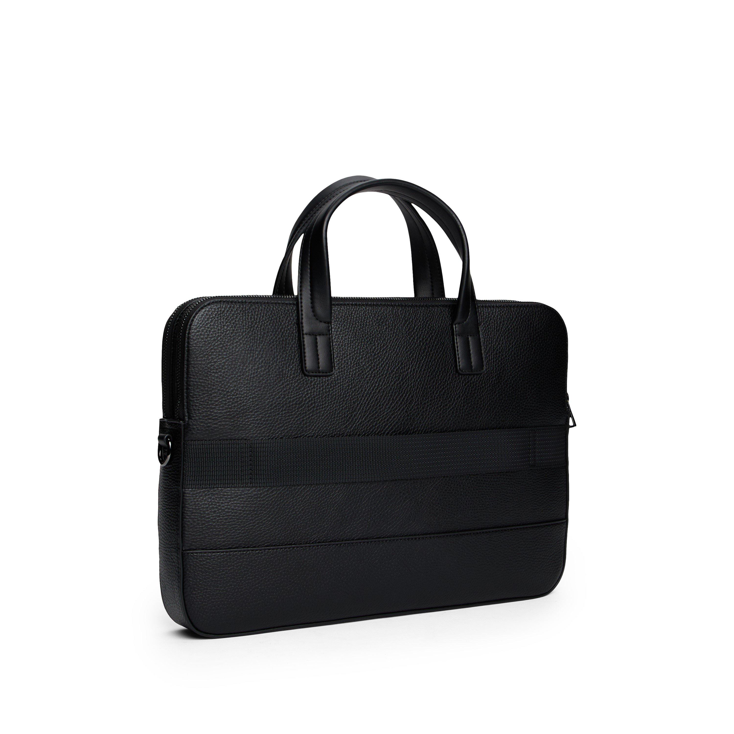 Black - Tommy Hilfiger - Men's Central Slim Document Laptop Bag - 4