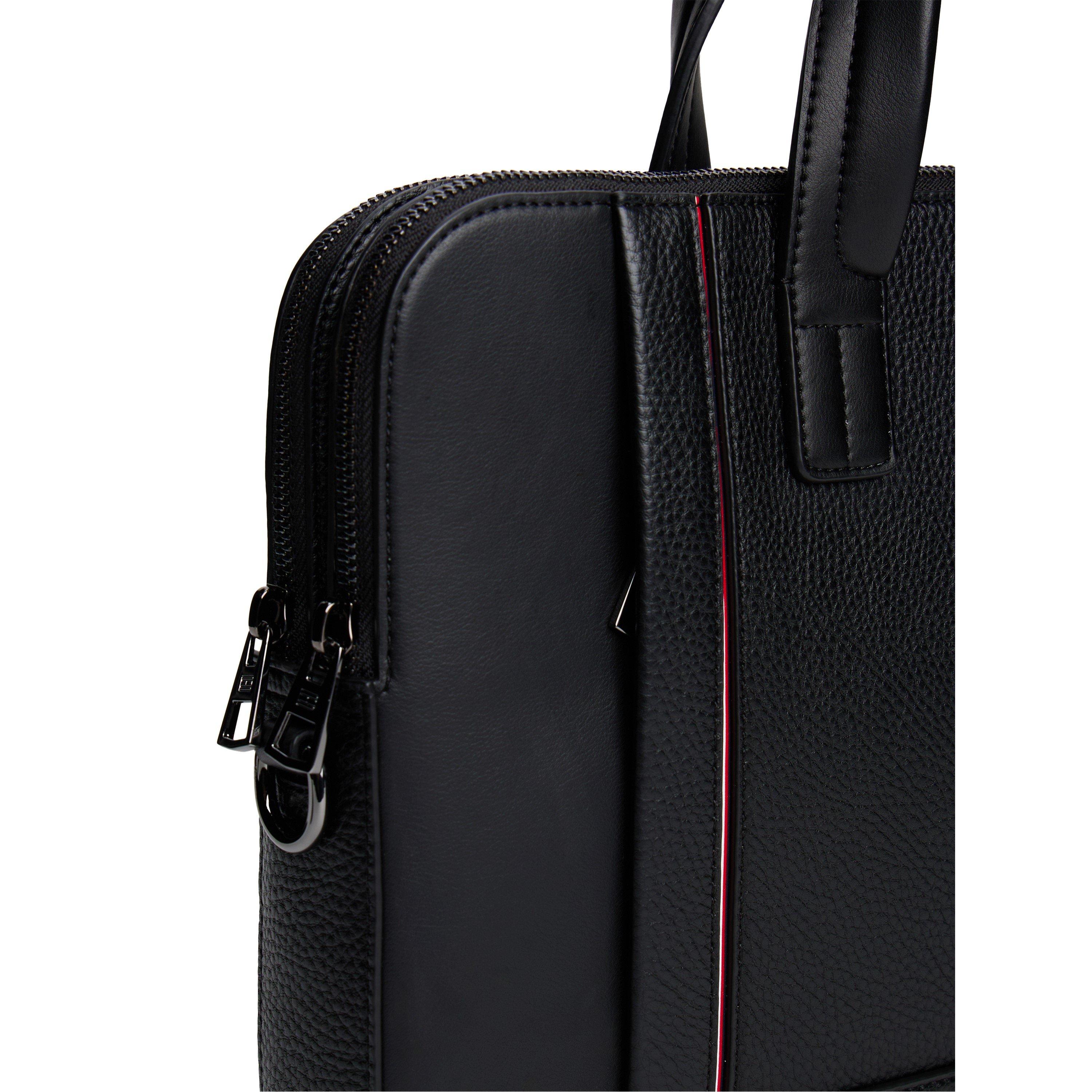 Black - Tommy Hilfiger - Men's Central Slim Document Laptop Bag - 5