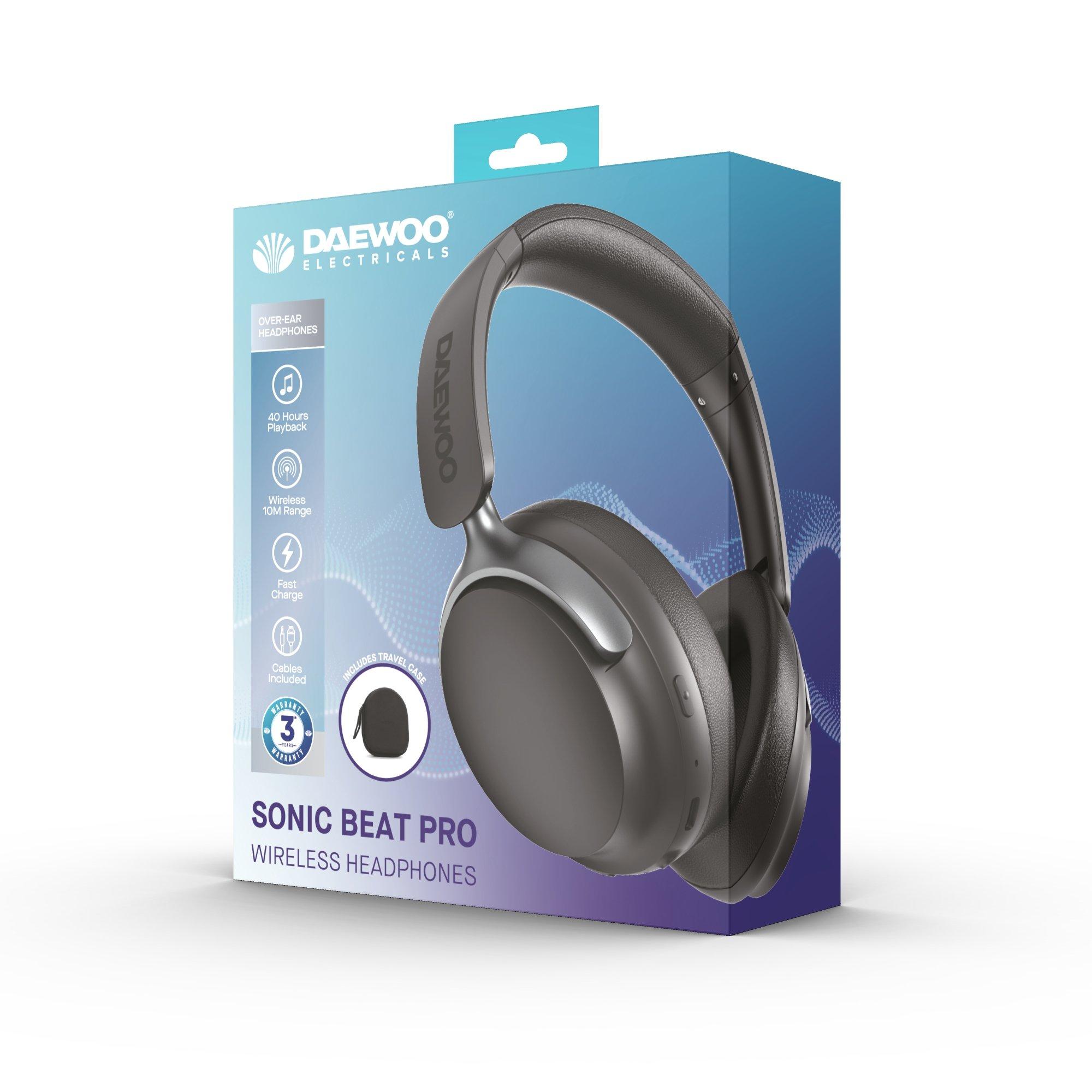 Daewoo Electricals  Sonic Beat Pro Bluetooth Headphones - Black - 1
