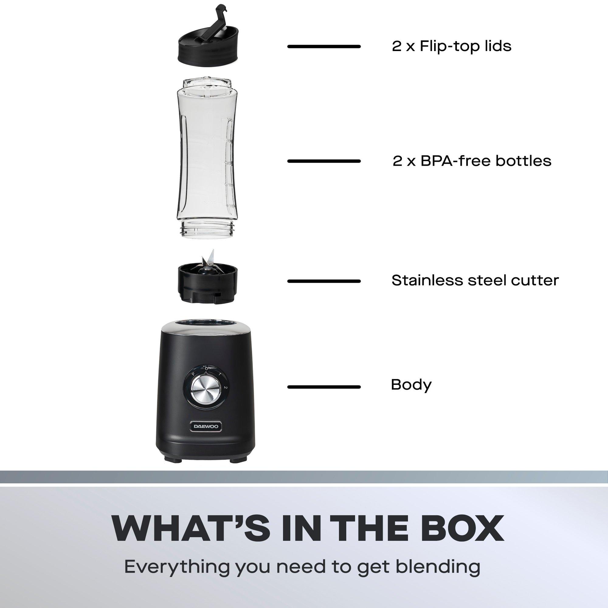 Black - Daewoo Electricals - 500W Samurai Vertiblend Blender - 5