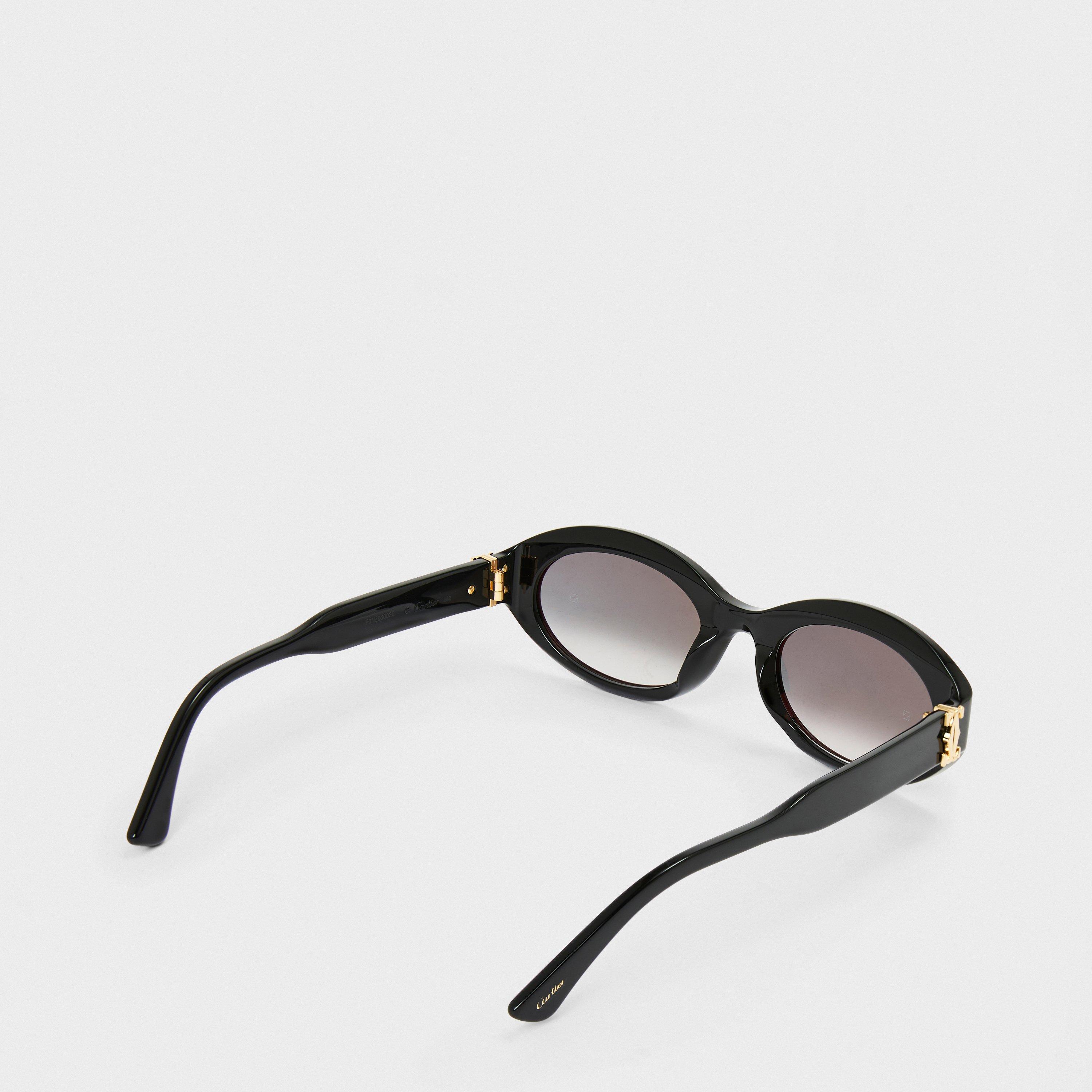 Black/Grey - Cartier - Cartier CT0588S Womens Oval Sunglasses - 2