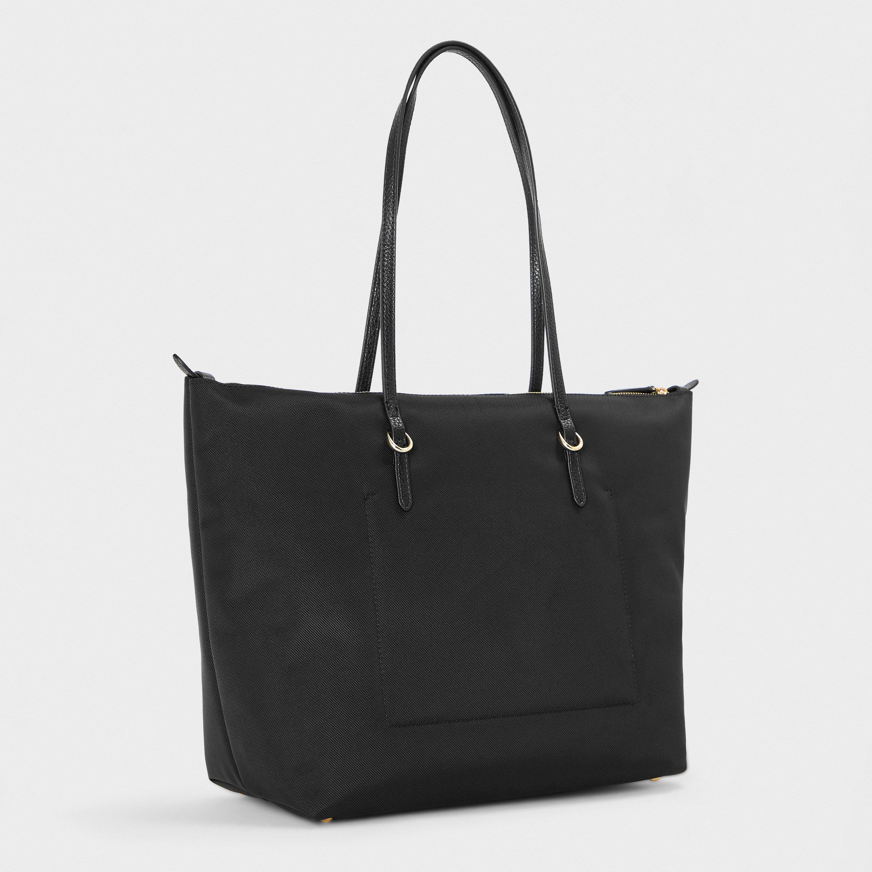 BLACK - Lauren by Ralph Lauren - Women's Real Leather Large Keaton Tote Bags - 2