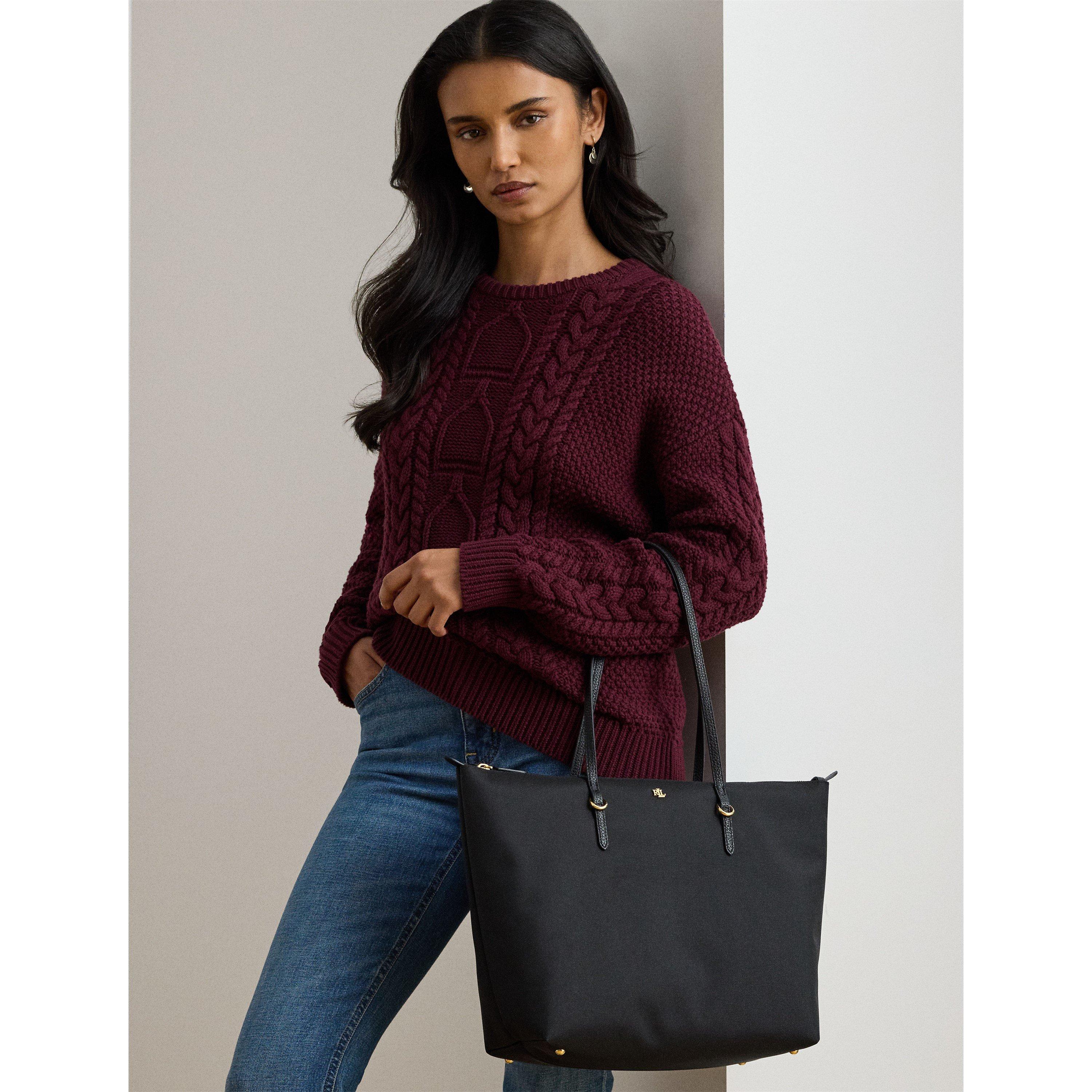 BLACK - Lauren by Ralph Lauren - Women's Large Keaton Tote Bags - 3