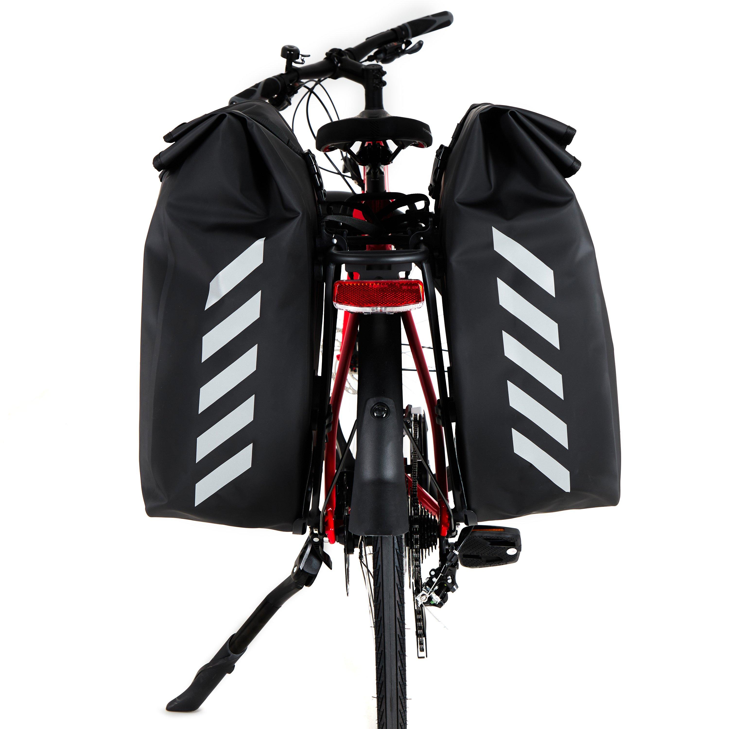 Black - Pinnacle - Water Resistant Pannier Bag Pair - 7