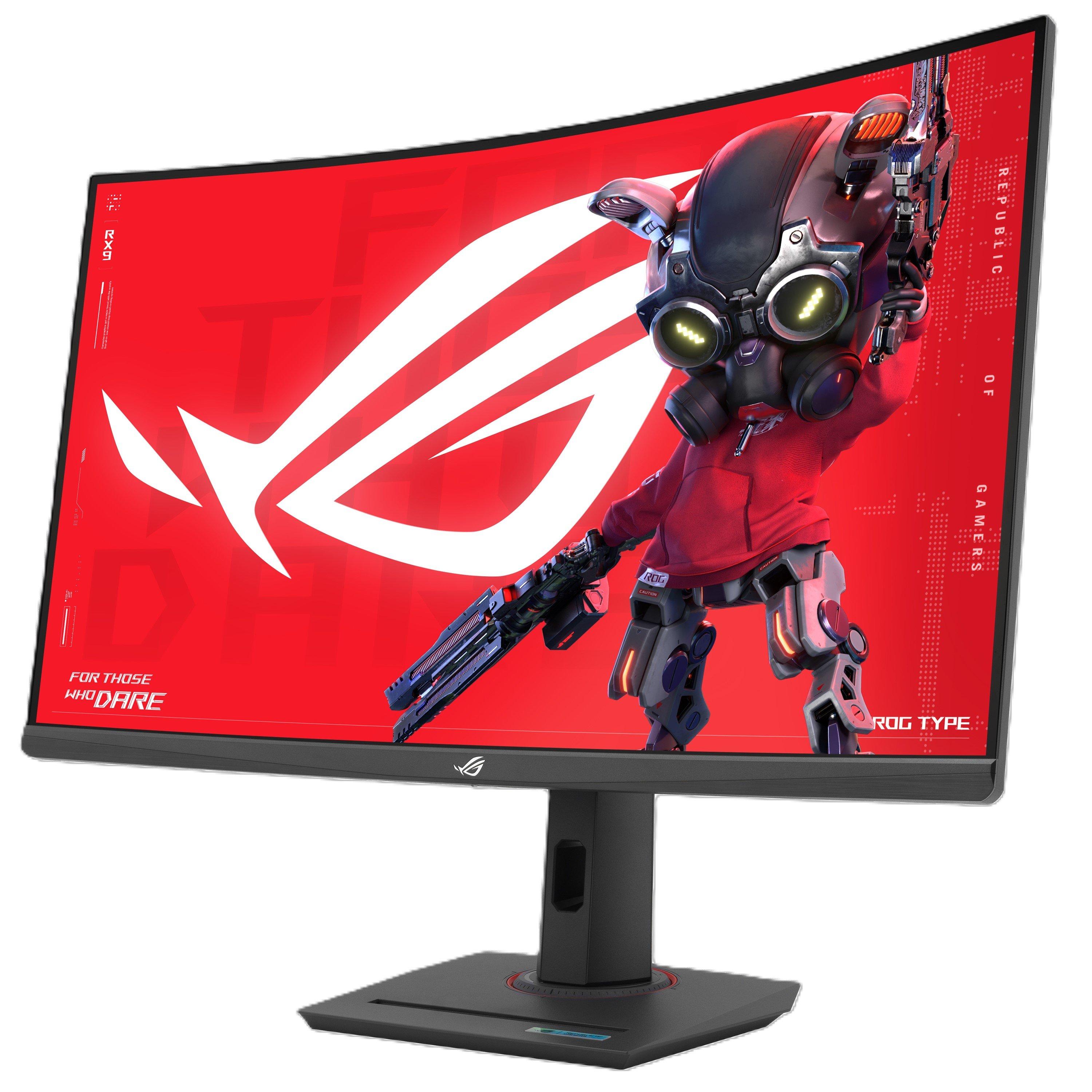 Black - ASUS - ROG Strix XG32WCS 32 inch 180 Hz USB-C Curved Gaming Monitor - 3