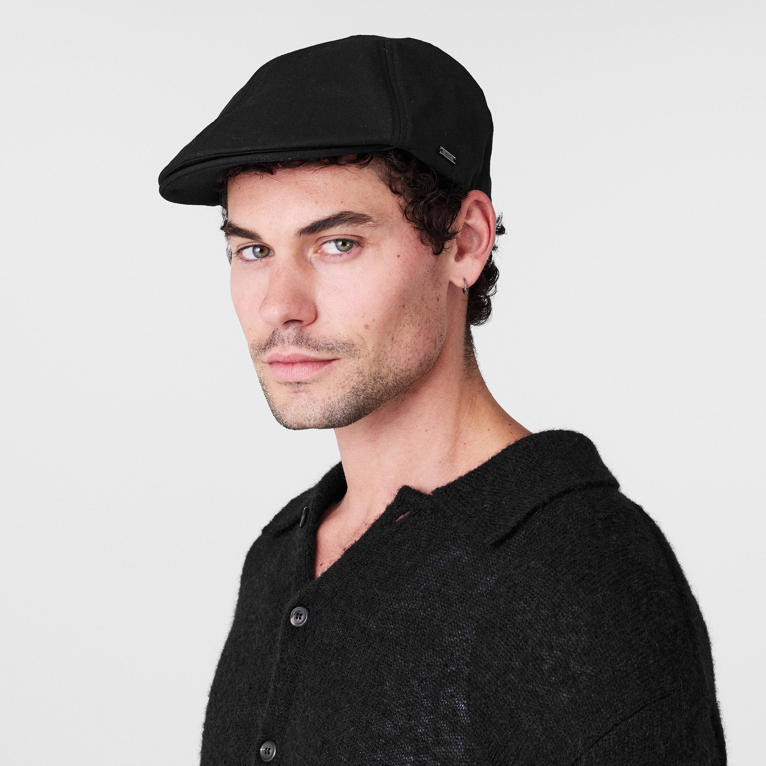 Black 001 - Boss - Men's Trystan Wool Flat Cap - 3