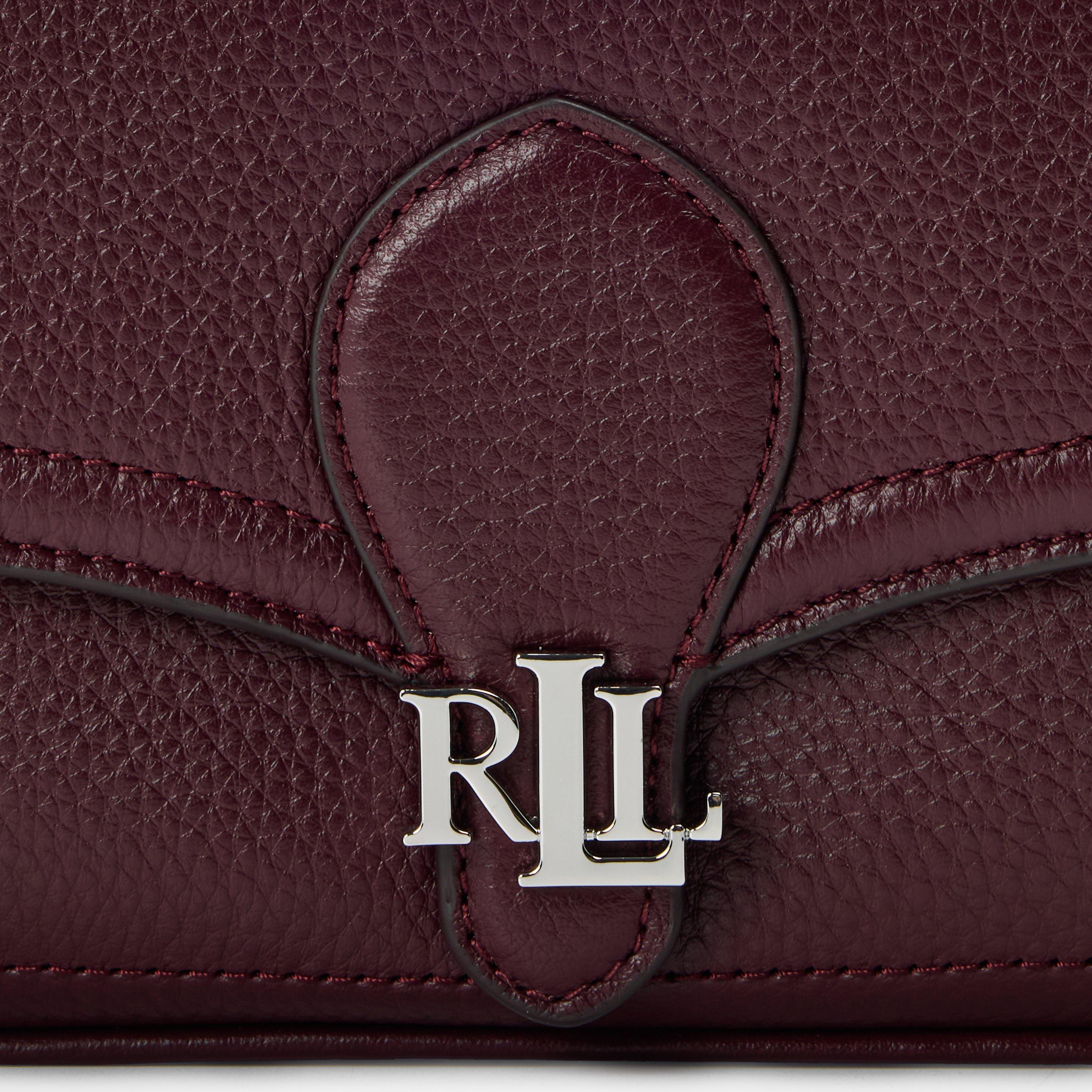 DARK GARNET - Lauren by Ralph Lauren - Women's Real Leather Bradley Wallet On Chain - 4