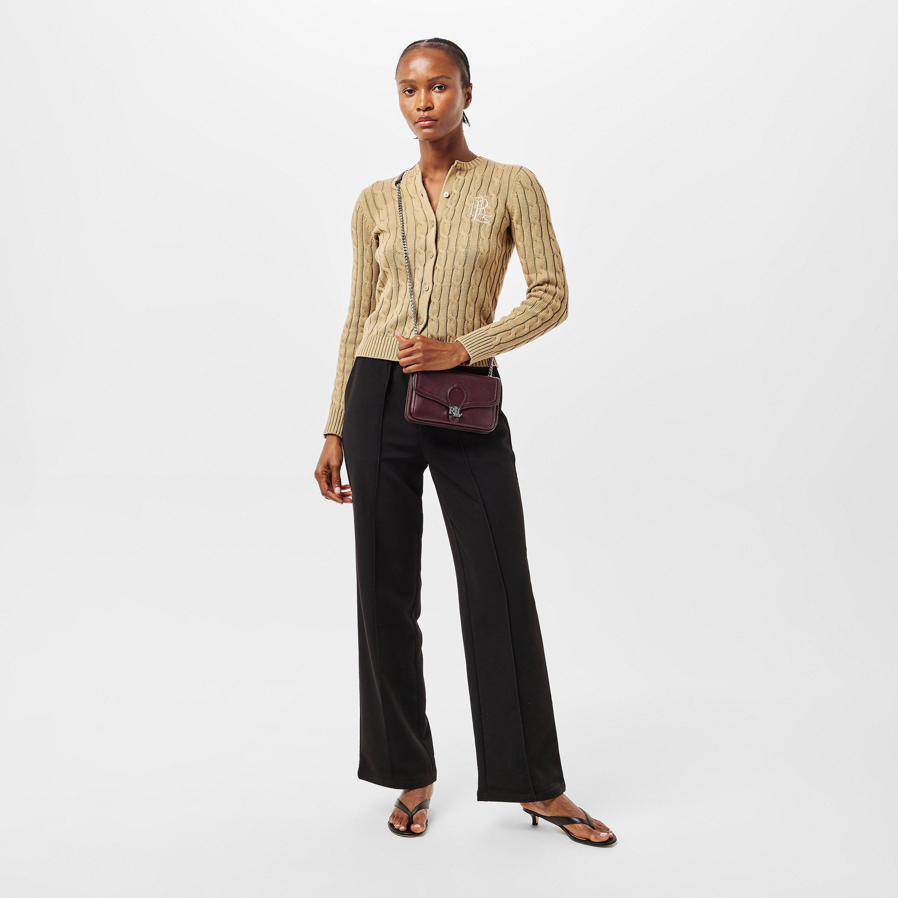 DARK GARNET - Lauren by Ralph Lauren - Women's Real Leather Bradley Wallet On Chain - 6